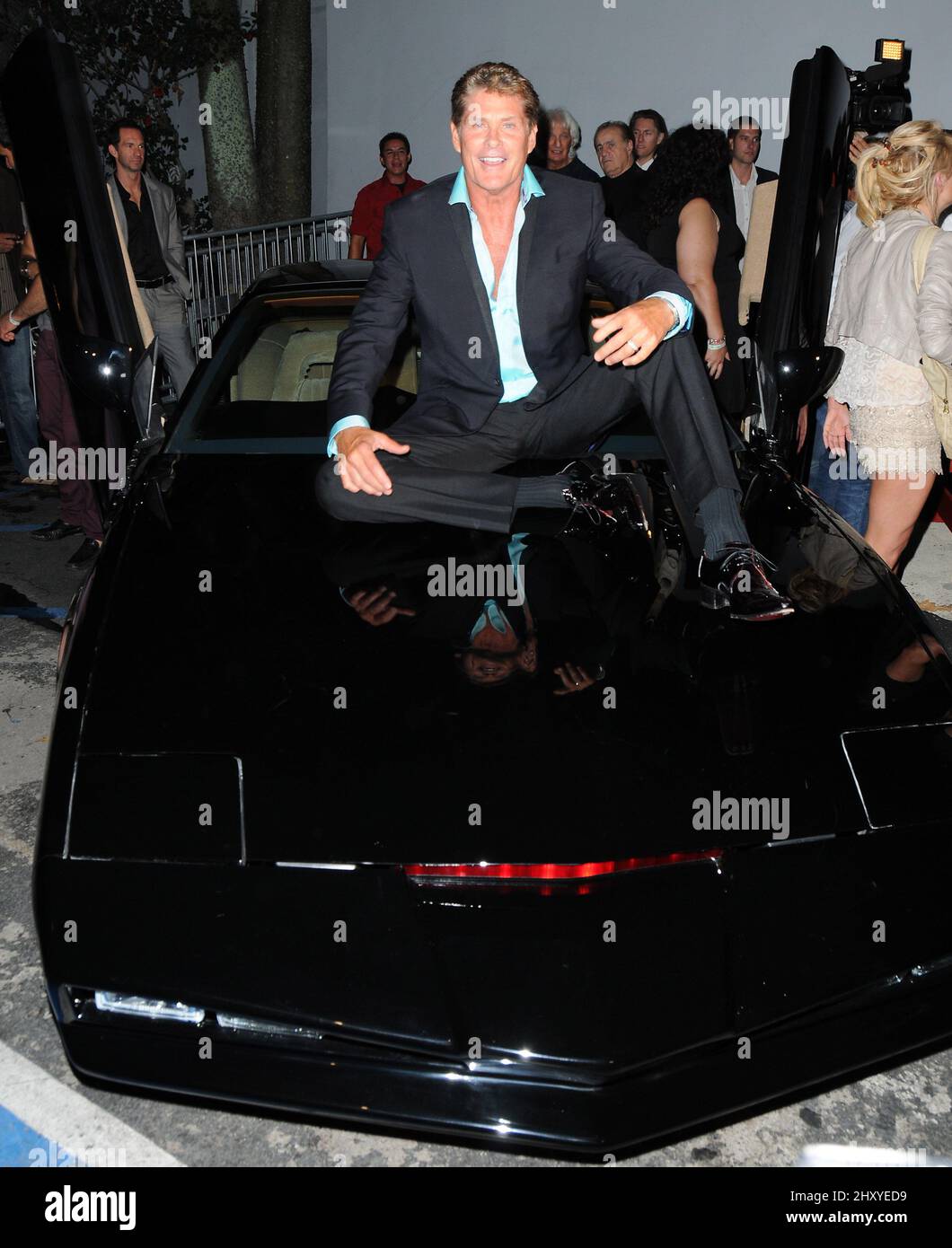 David Hasselhoff célèbre son anniversaire de naissance de 60th au Greystone Manor Nightclub, en Californie Banque D'Images