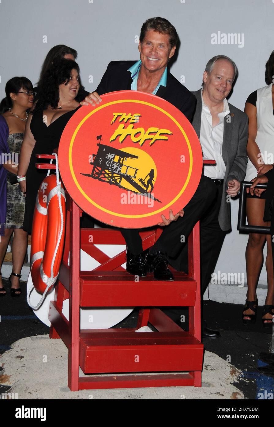 David Hasselhoff célèbre son anniversaire de naissance de 60th au Greystone Manor Nightclub, en Californie Banque D'Images