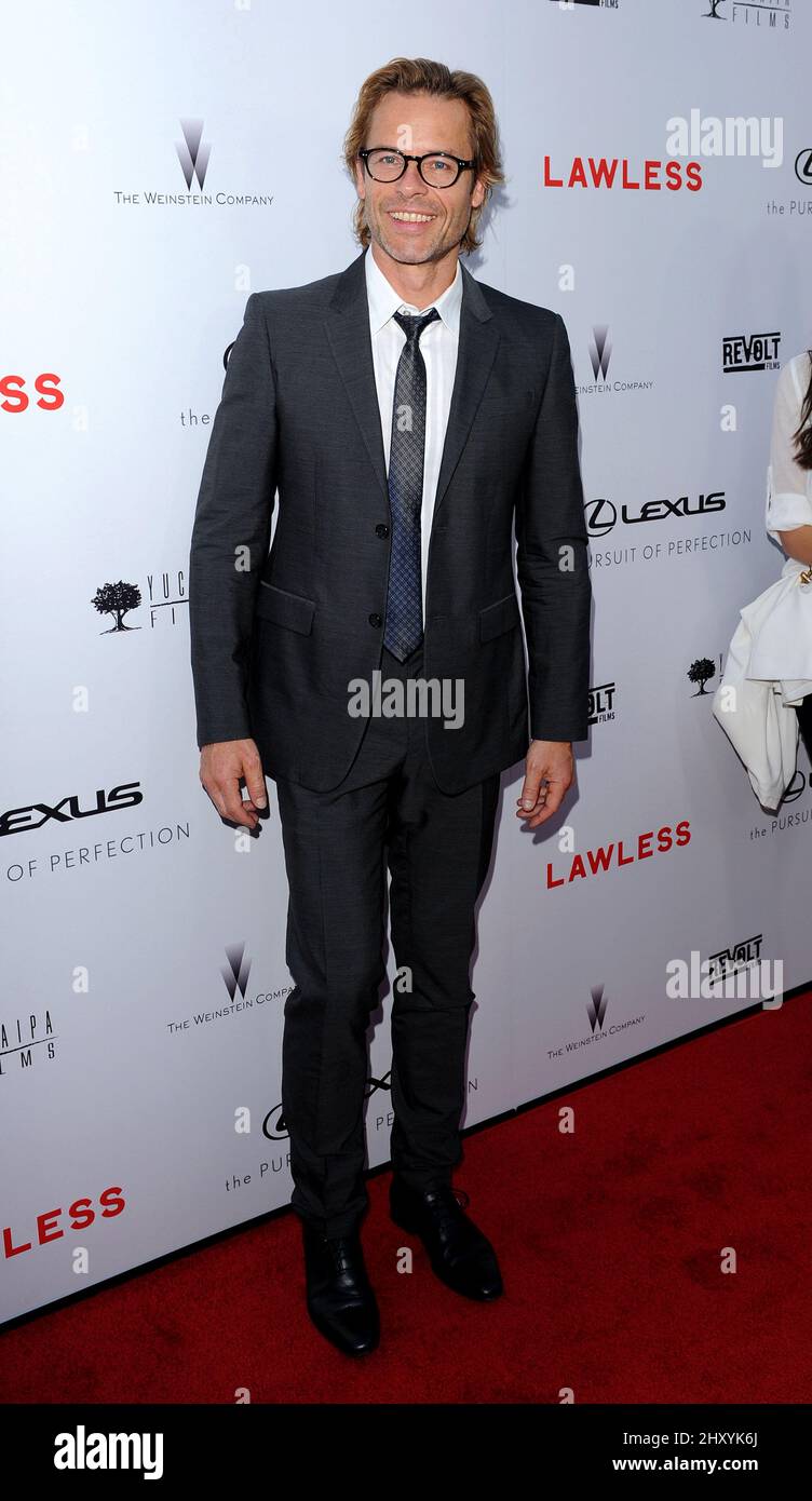 Guy Pearce participe à la première « Lawless » qui s'est tenue à l'ArcLight, Los Angeles. Banque D'Images