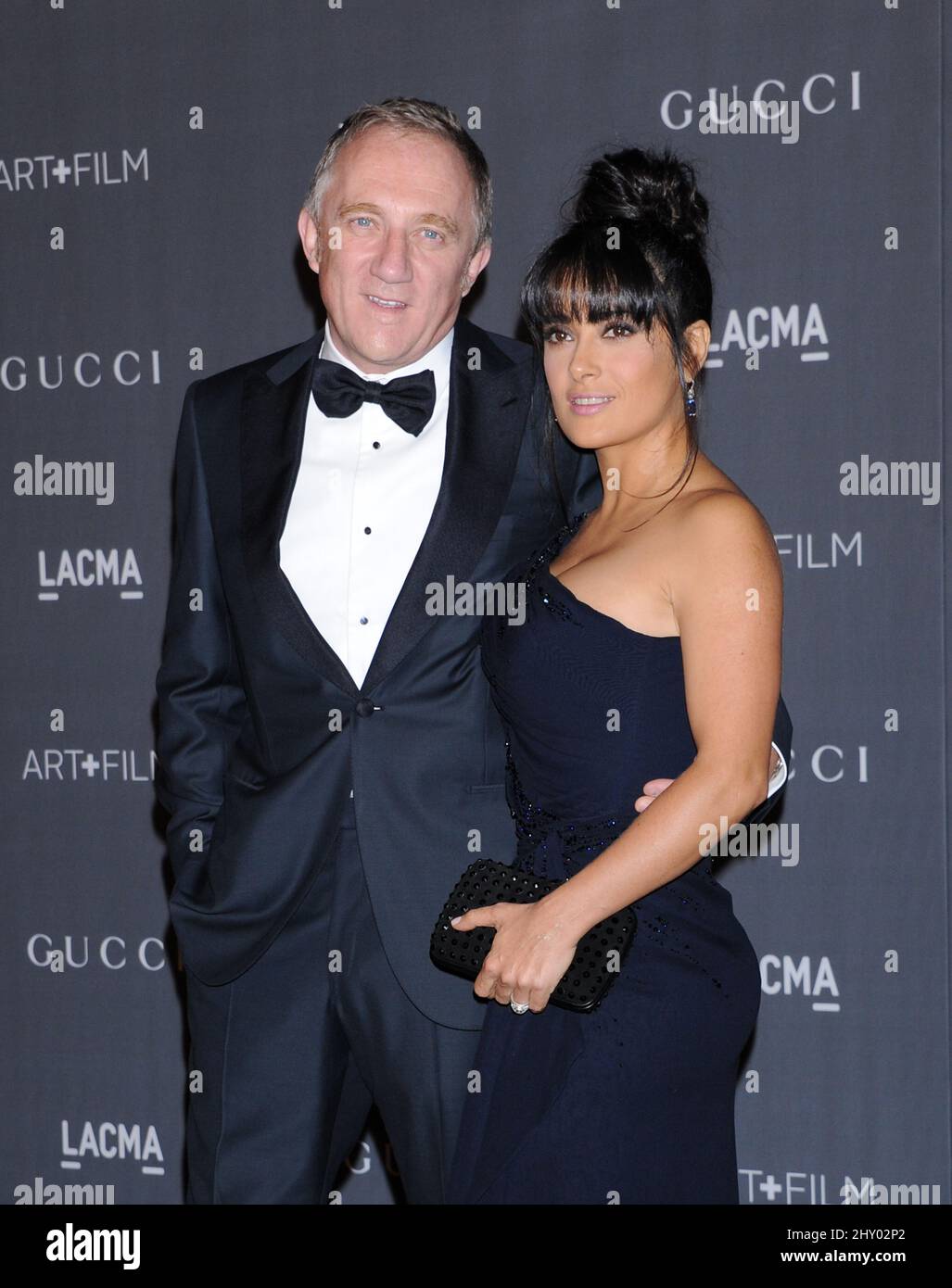 Salma Hayek et François Henri Pinault participant au Gala Art + film 2012 au LACMA à Los Angeles. Banque D'Images