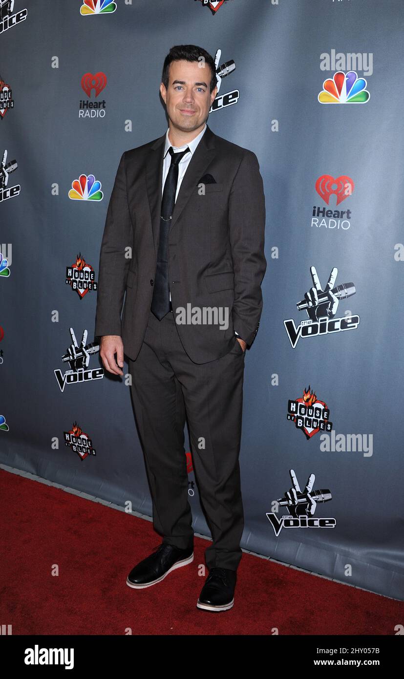 Carson Daly assiste aux arrivées de tapis rouge de la saison 3 de 'The Voice' à la House of Blues, Los Angeles. Banque D'Images