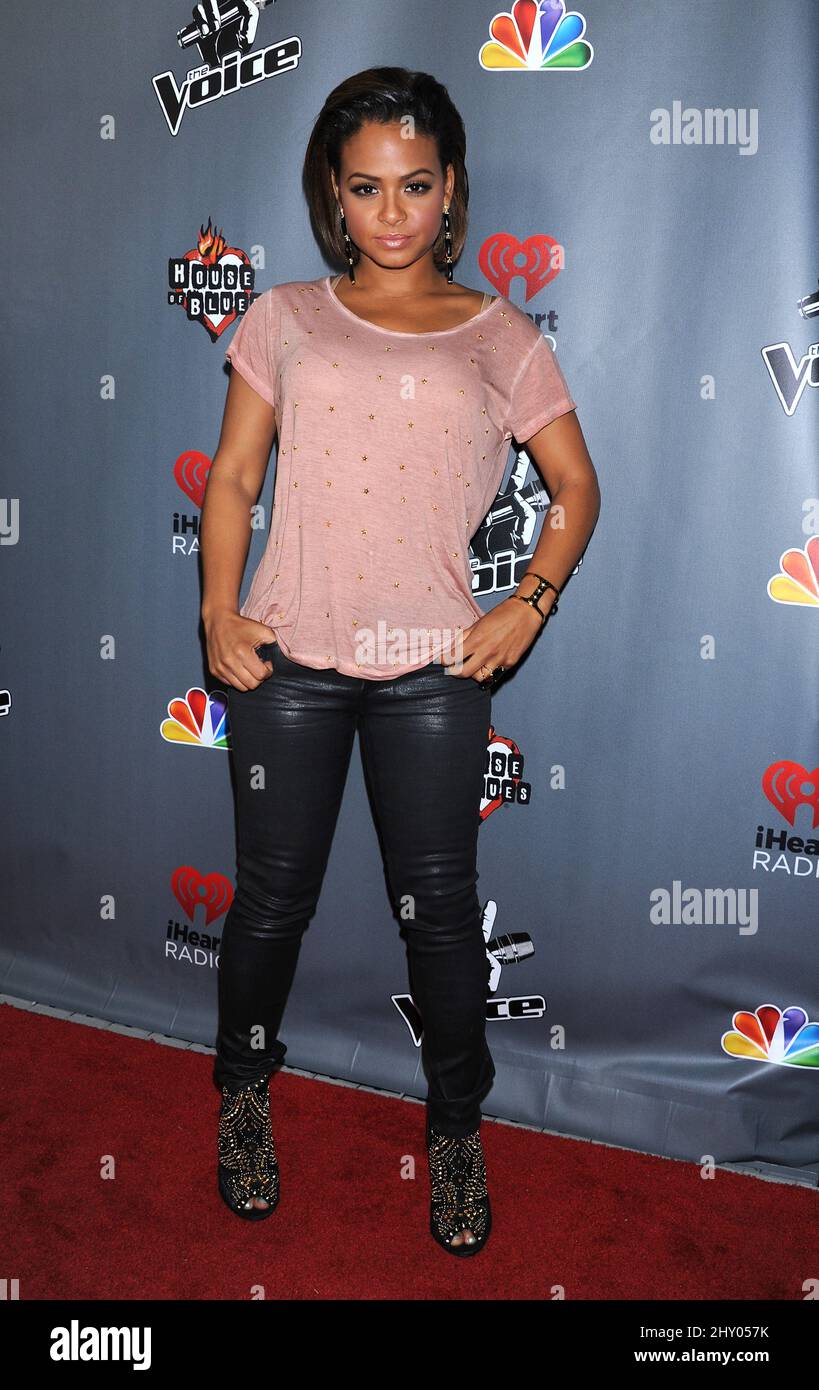 Christina Milian assiste aux arrivées de tapis rouge de la saison 3 de 'The Voice' à la House of Blues, Los Angeles. Banque D'Images