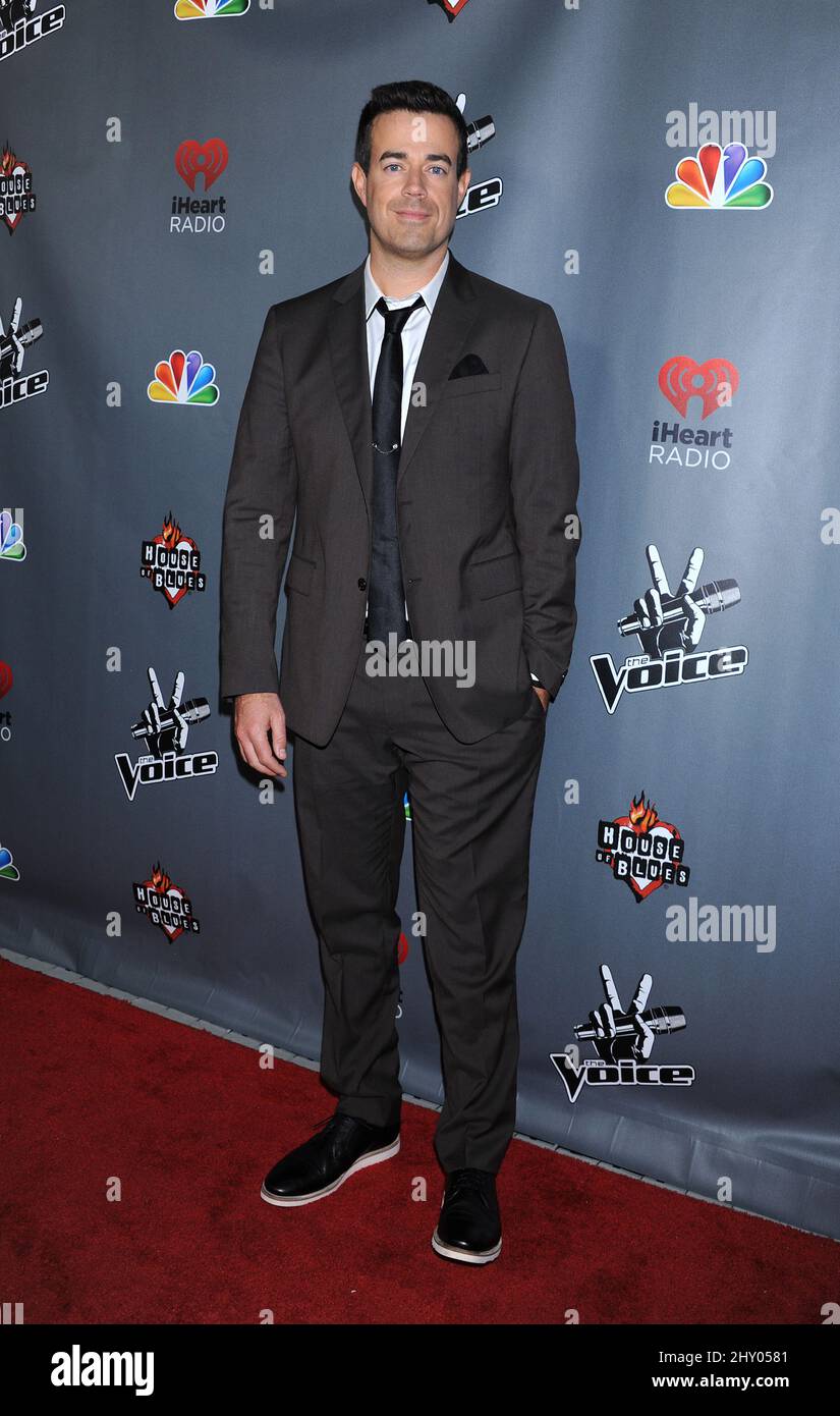 Carson Daly assiste aux arrivées de tapis rouge de la saison 3 de 'The Voice' à la House of Blues, Los Angeles. Banque D'Images