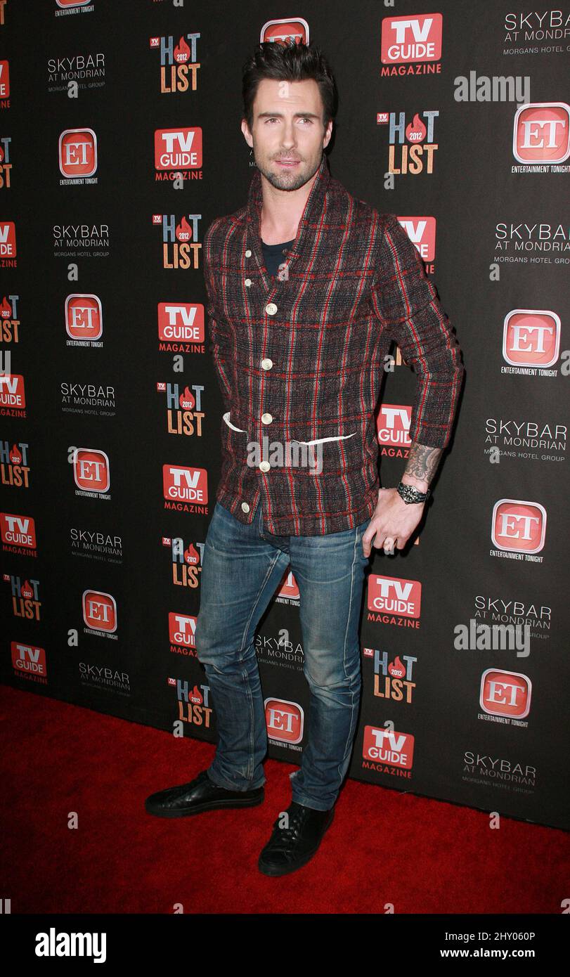 Adam Levine à la Hot List Party 2012 du magazine TV Guide, qui s'est tenue au Skybar à Mondrian, Los Angeles. Banque D'Images