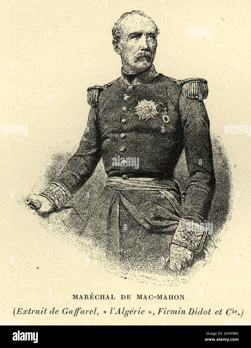 Patrice de MacMahon, Maréchal de France général et homme politique français et président de la France de 1875 à 1879 Banque D'Images