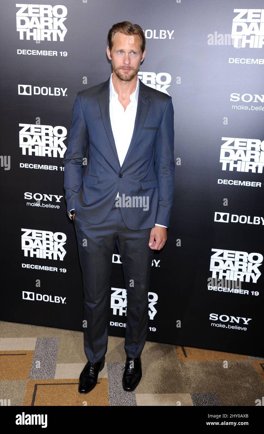 Alexander Skarsgard assistant à la première de 'Zero Dark Thirty' à Hollywood, Californie. Banque D'Images