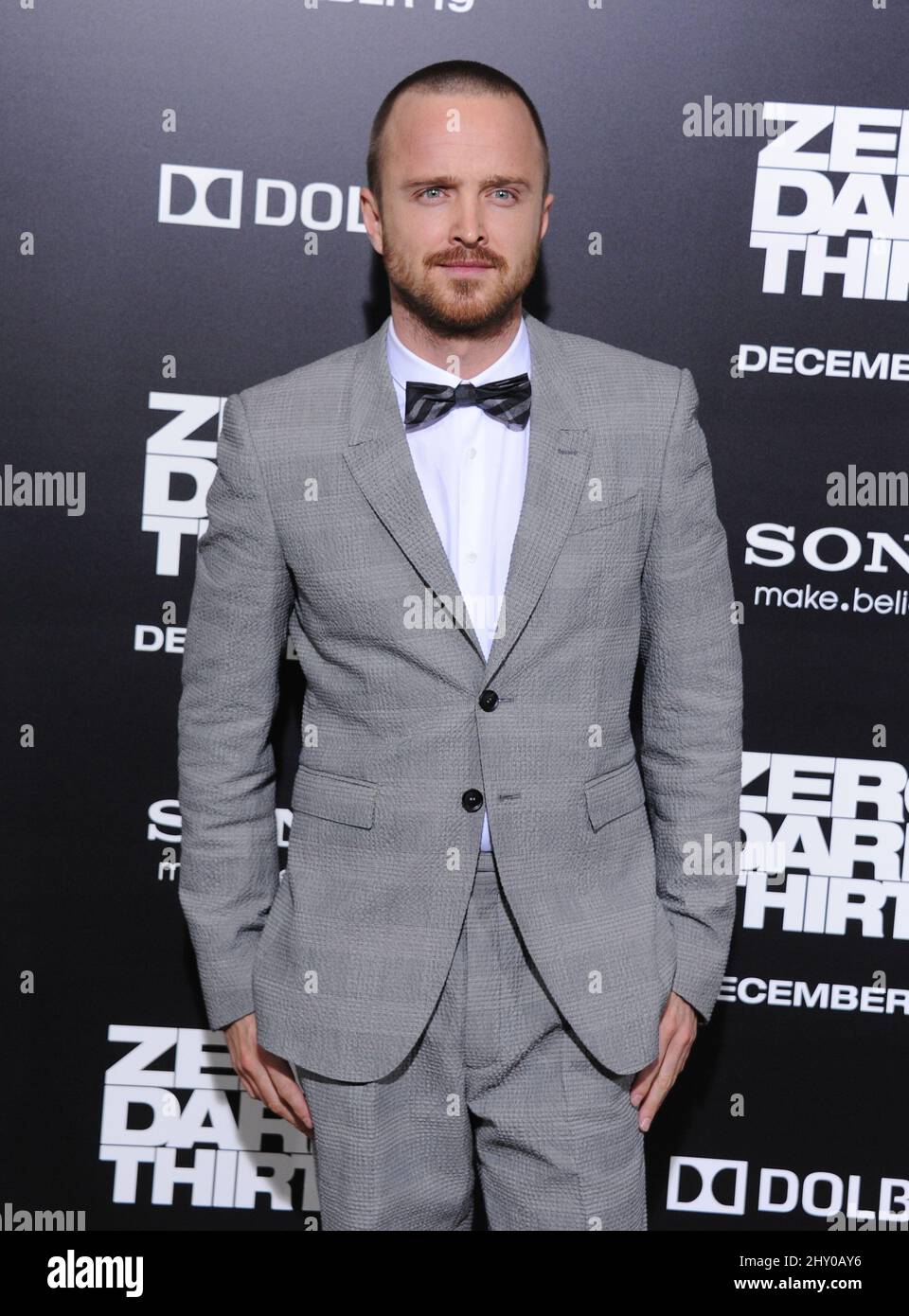 Aaron Paul assiste à la première de 'Zero Dark Thirty' à Hollywood, Californie. Banque D'Images