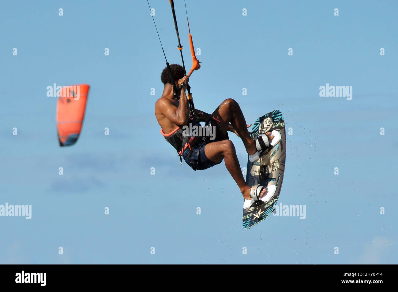 03 mars 2022. Cabarete, République dominicaine. Lifestyle basé sur le kitesurf. Banque D'Images