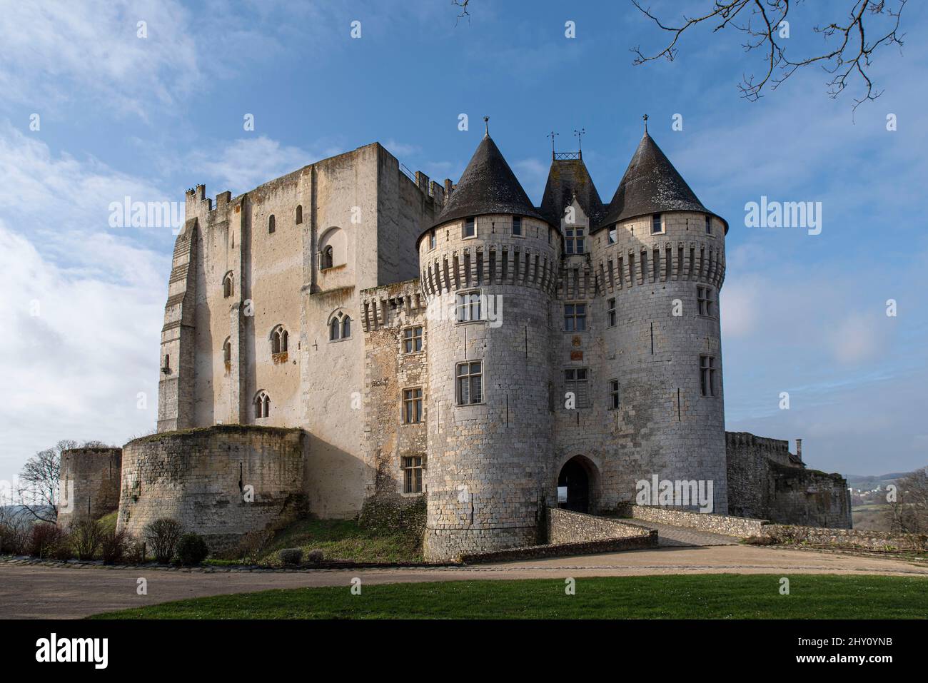 Château médiéval de Nogent-le-Rotrou dans la région de Perche Banque D'Images