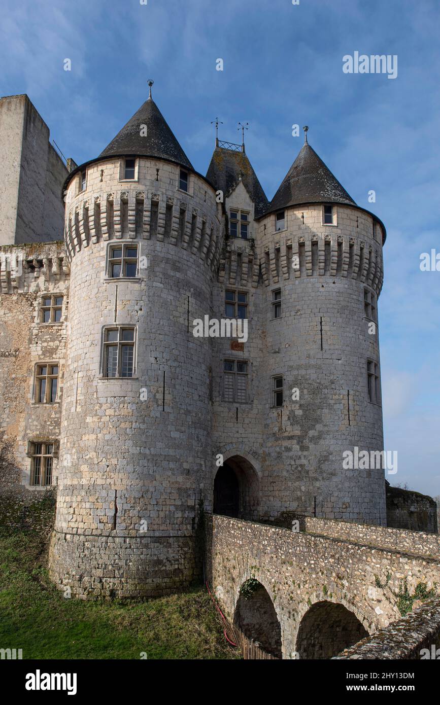 Château médiéval de Nogent-le-Rotrou dans la région de Perche Banque D'Images