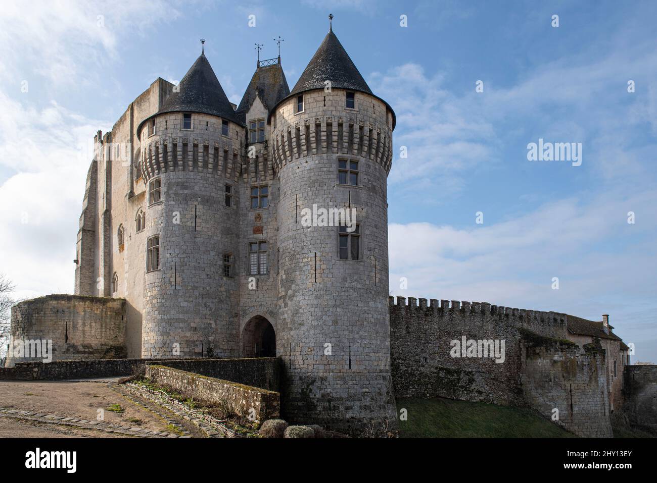 Château médiéval de Nogent-le-Rotrou dans la région de Perche Banque D'Images