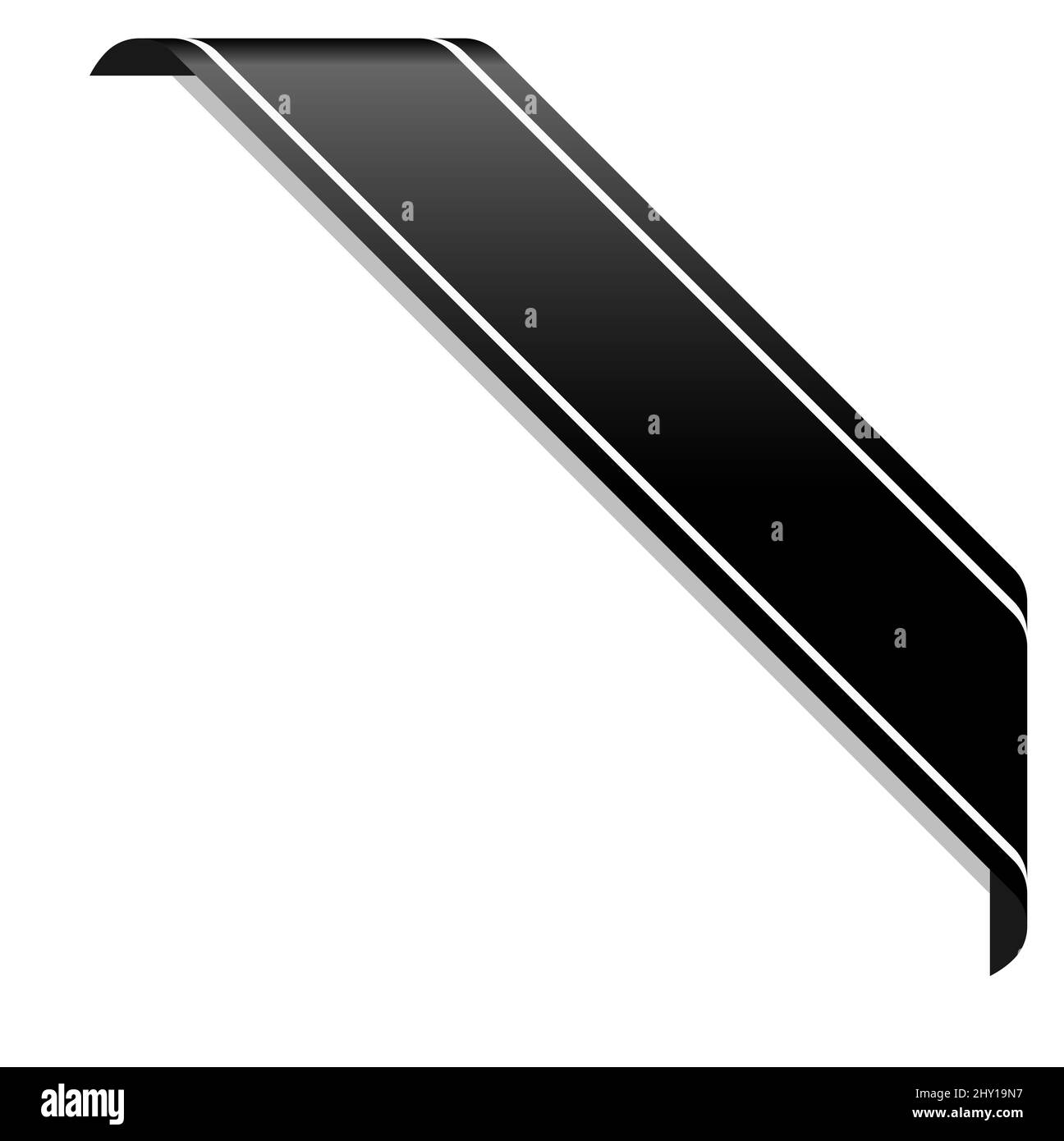 vecteur eps illustrant le concept de deuil avec une bannière de sensibilisation noire isolée sur fond blanc Banque D'Images