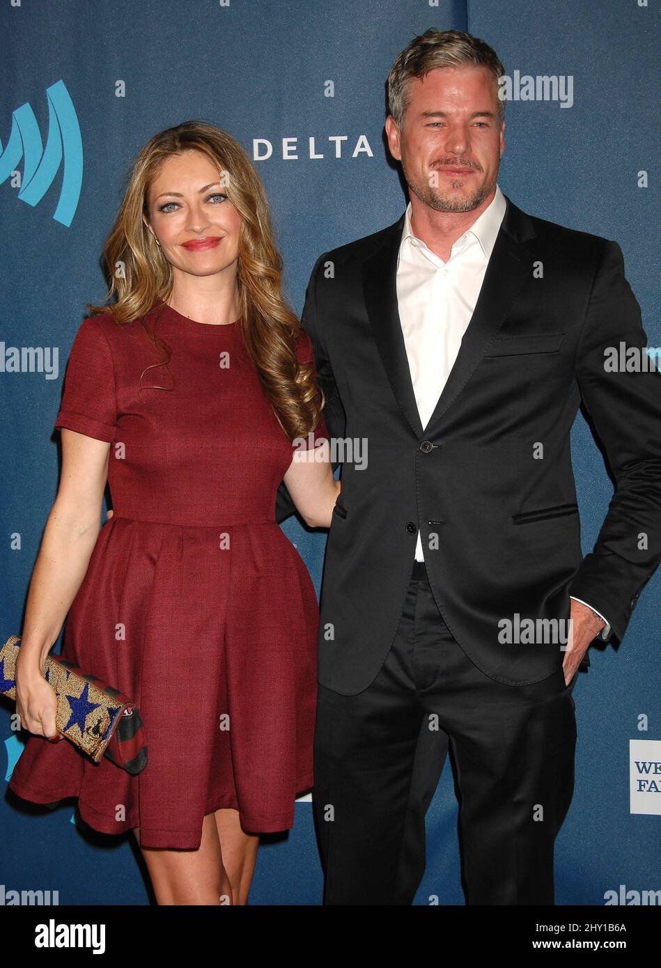 Rebecca Gayheart et Eric Dane arrivent à l'occasion des GLAAD Media Awards 24th, qui se tiennent au JW Marriott Los Angeles à L.A. EN DIRECT. Banque D'Images