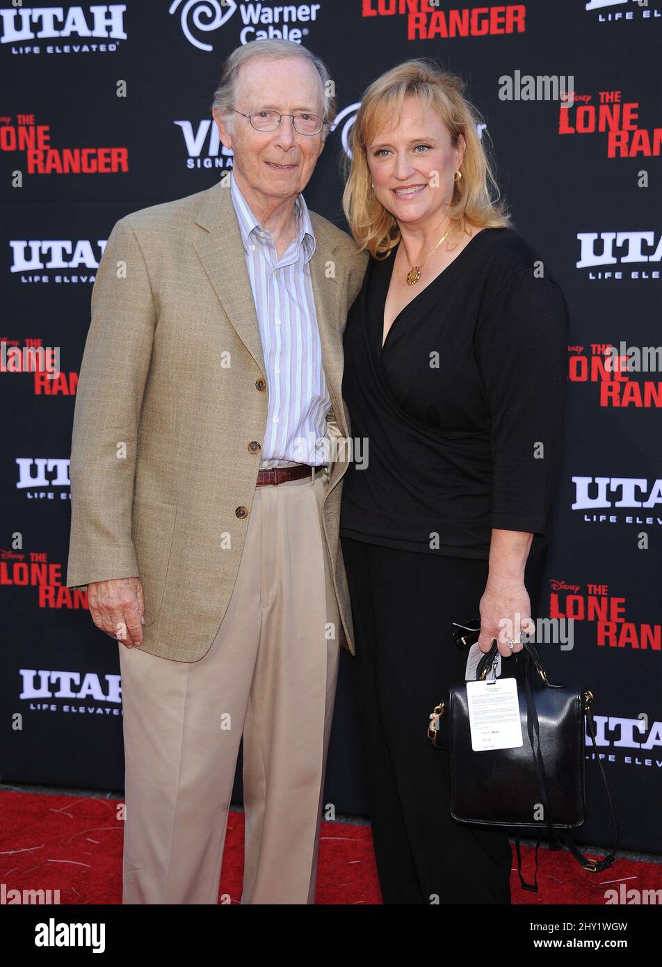 Bernie Kopell participant à la première mondiale « The Lone Ranger » à California Adventure à Los Angeles, États-Unis. Banque D'Images