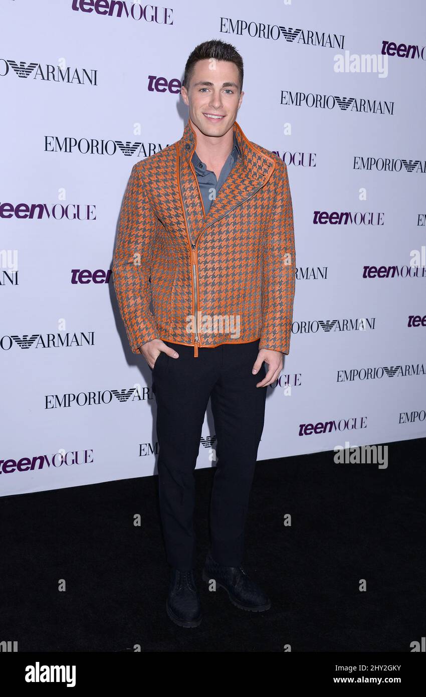 Colton Haynes arrive au Teen Vogue Young Hollywood issue Party, Los Angeles. Banque D'Images
