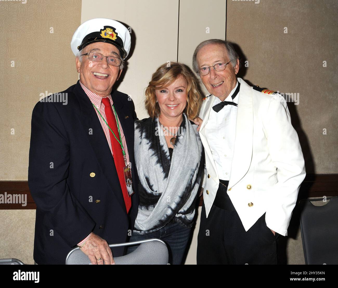 Gavin Macleod, Jill Whelan et Bernie Kopell assistent au Hollywood Show, qui s'est tenu à l'hôtel Loews Hollywood de Los Angeles, en Californie. Banque D'Images