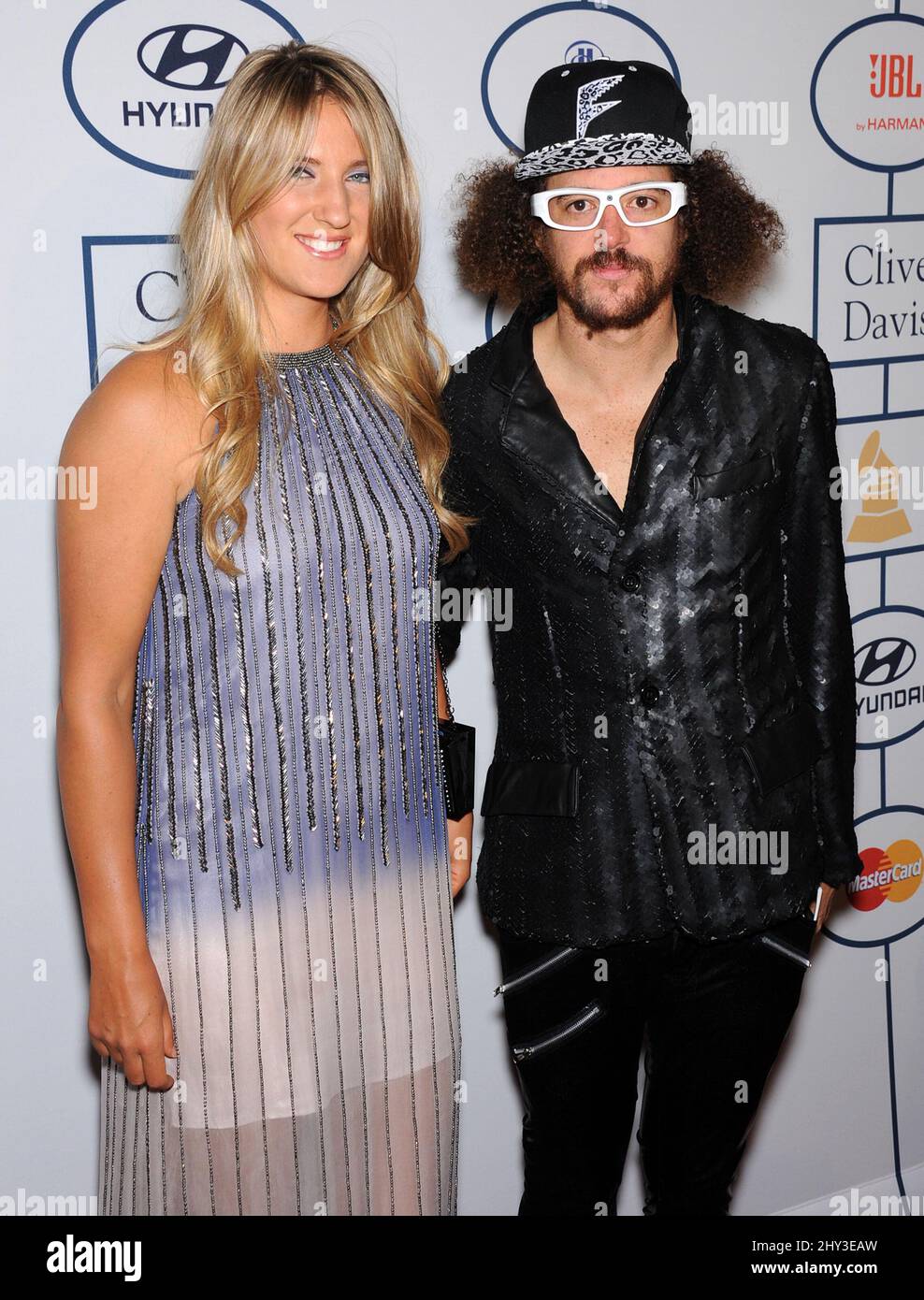 Victoria Azarenka et Red Foo (LMAFO) participant à la Clive Davis Annual Pre-Grammy Party 2014 au Hilton de Los Angeles, Californie. Banque D'Images