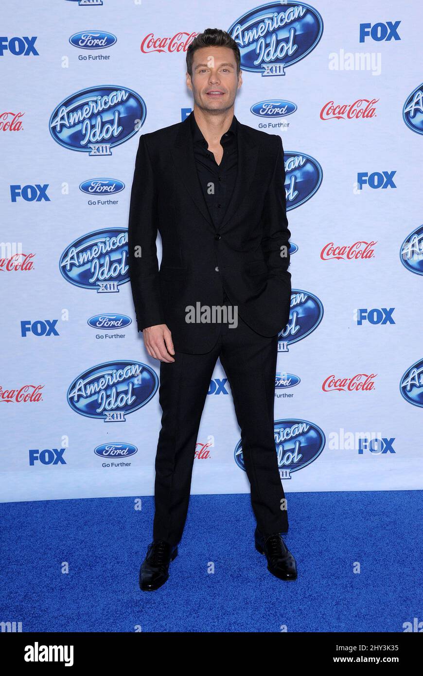 Ryan Seacrest participe à l'événement des 13 finalistes de l'American Idol, à Los Angeles Banque D'Images