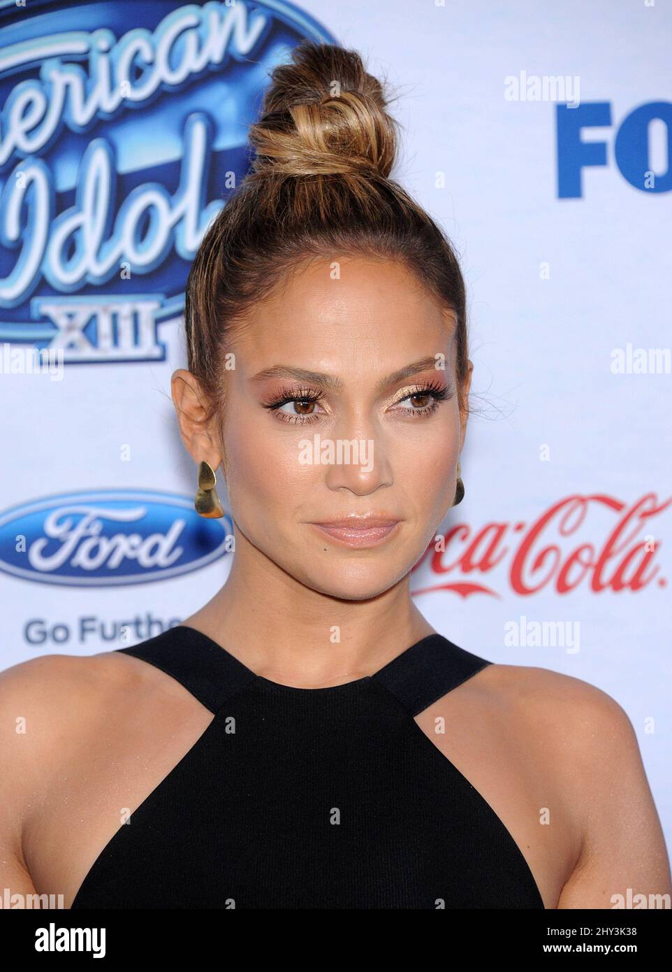 Jennifer Lopez participe à l'événement des 13 finalistes de l'American Idol, à Los Angeles Banque D'Images