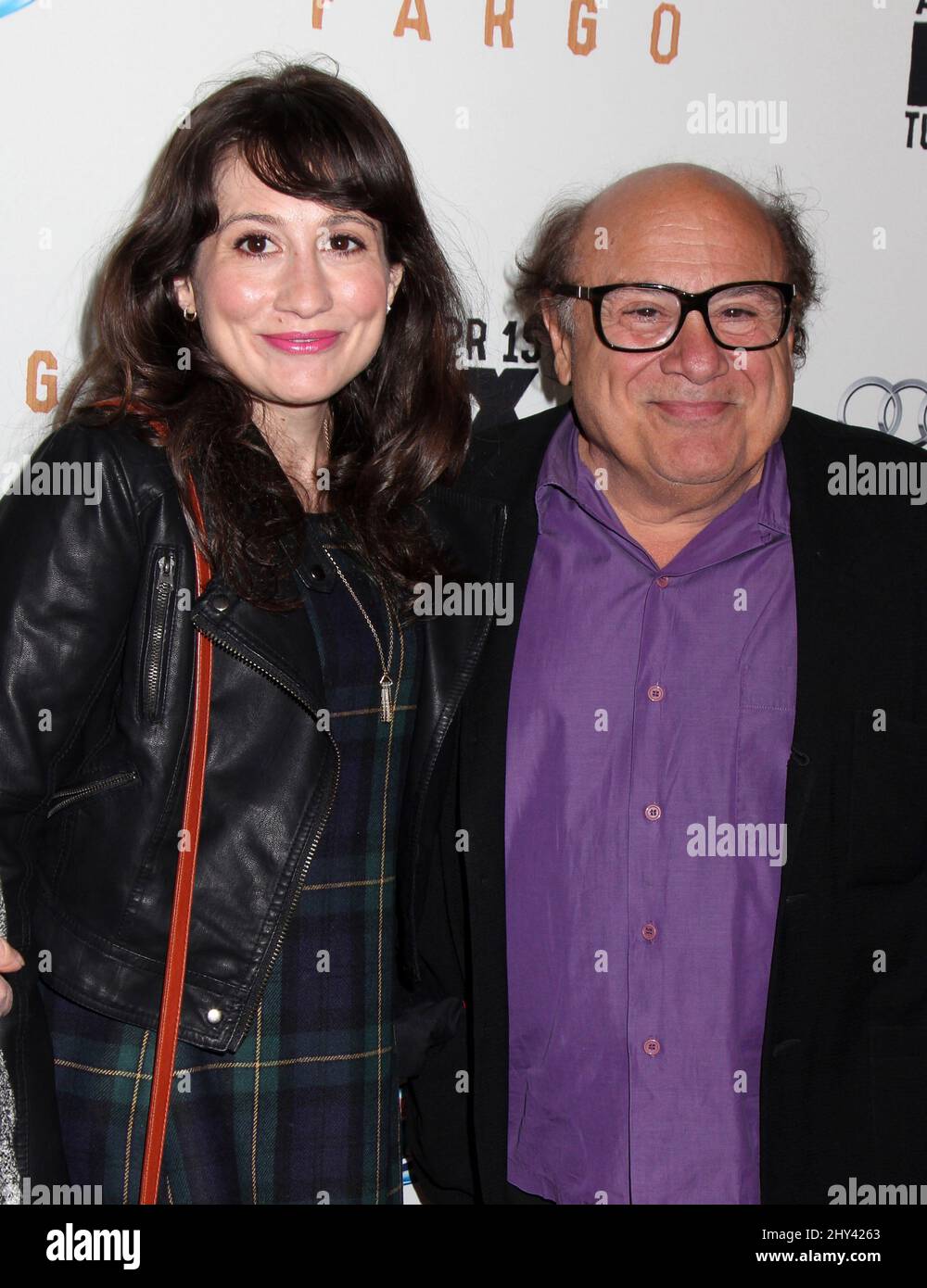 Lucy DeVito et Danny DeVito participent à la projection avant-première de FX Networks de 'Fargo' au SVA Theatre le mercredi 9 avril 2014 à New York. Banque D'Images