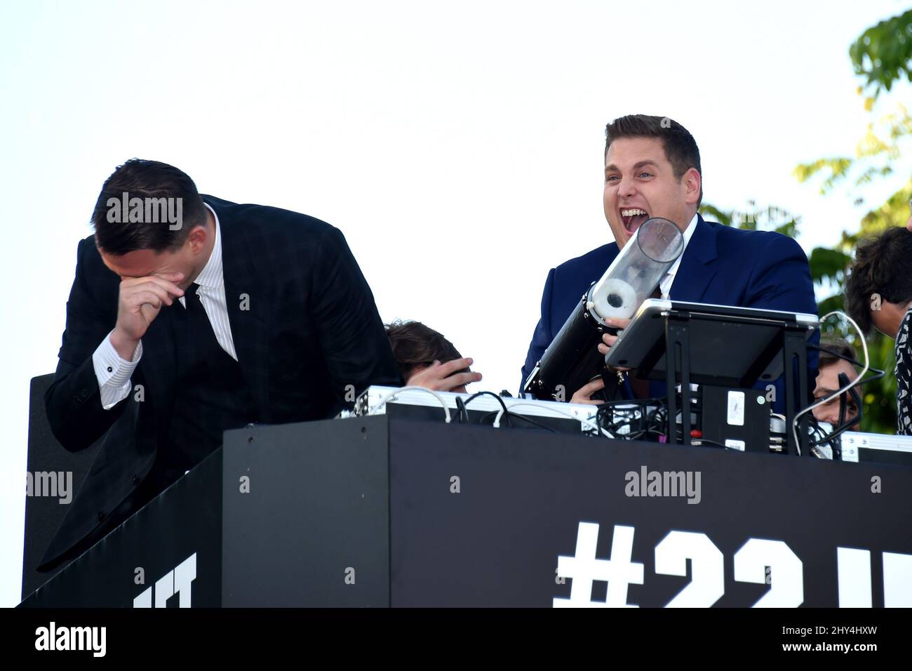 Channing Tatum et Jonah Hill assistent à la première mondiale de Jump Street en 22 à Los Angeles Banque D'Images