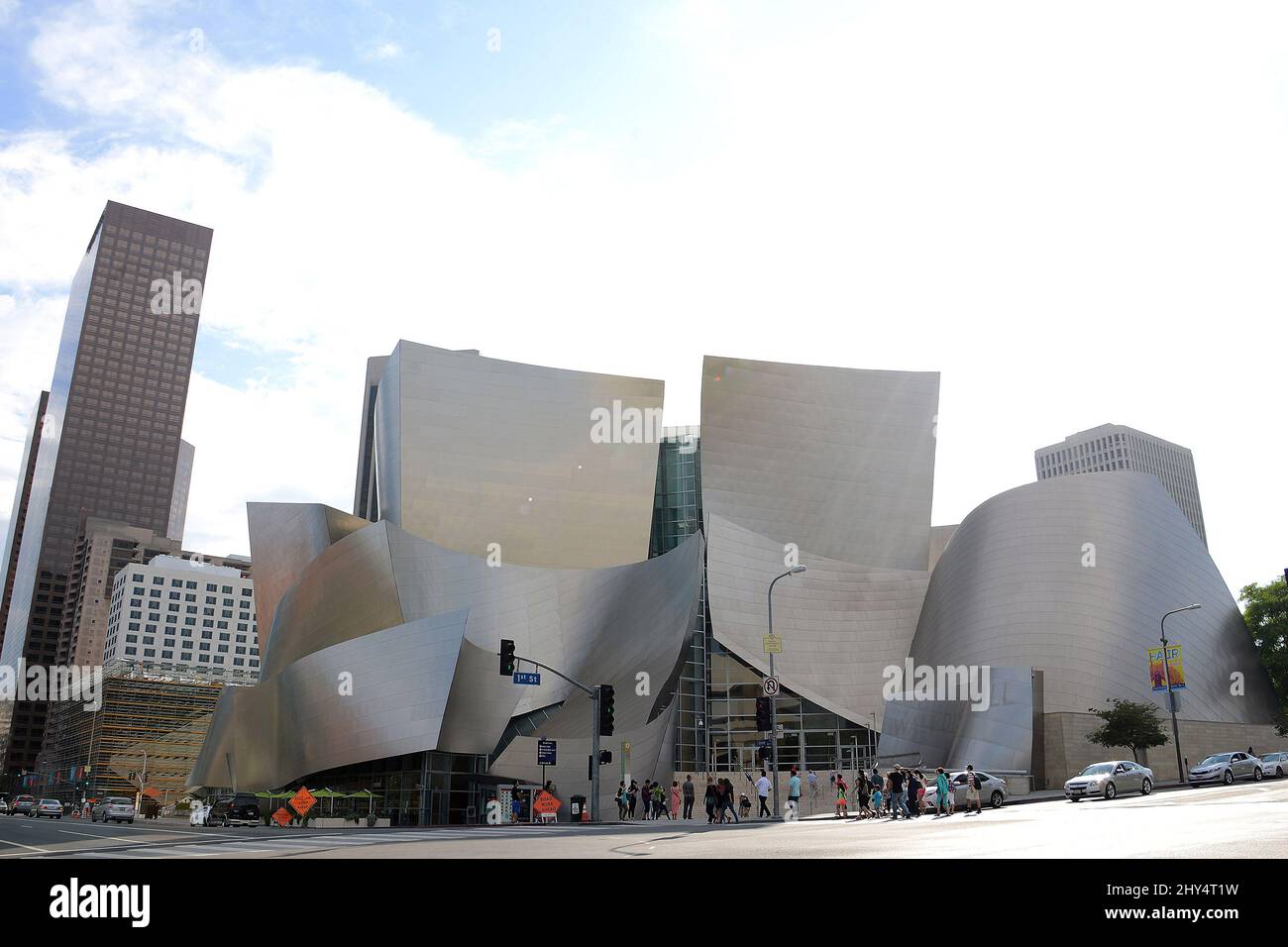 Vue générale de la salle de concert Walt Disney au centre-ville de Los Angeles, en Californie. Banque D'Images