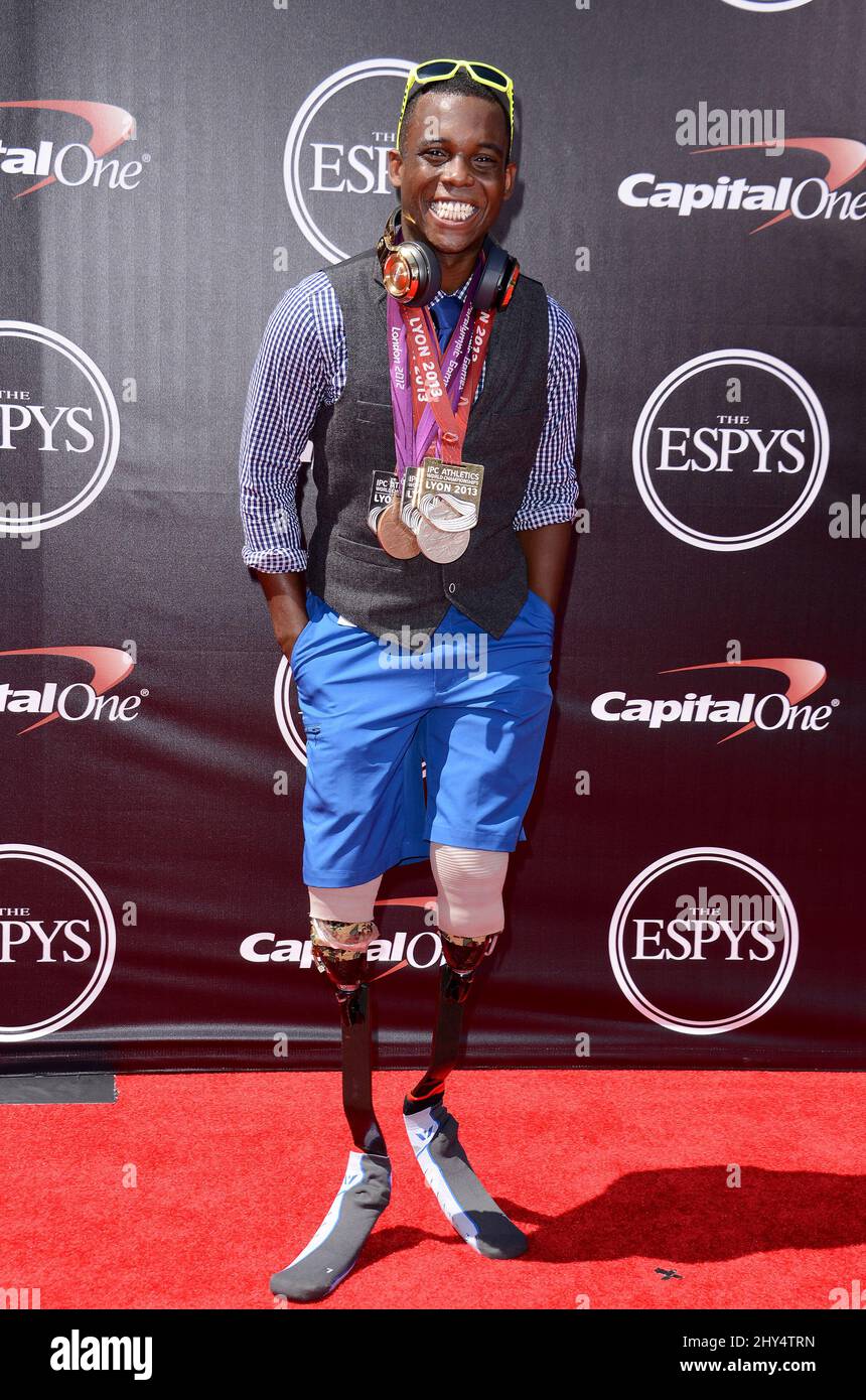 Blake Leeper arrivant au 2014 ESPYS tenu au Nokia Theatre, L.A. En direct. Banque D'Images