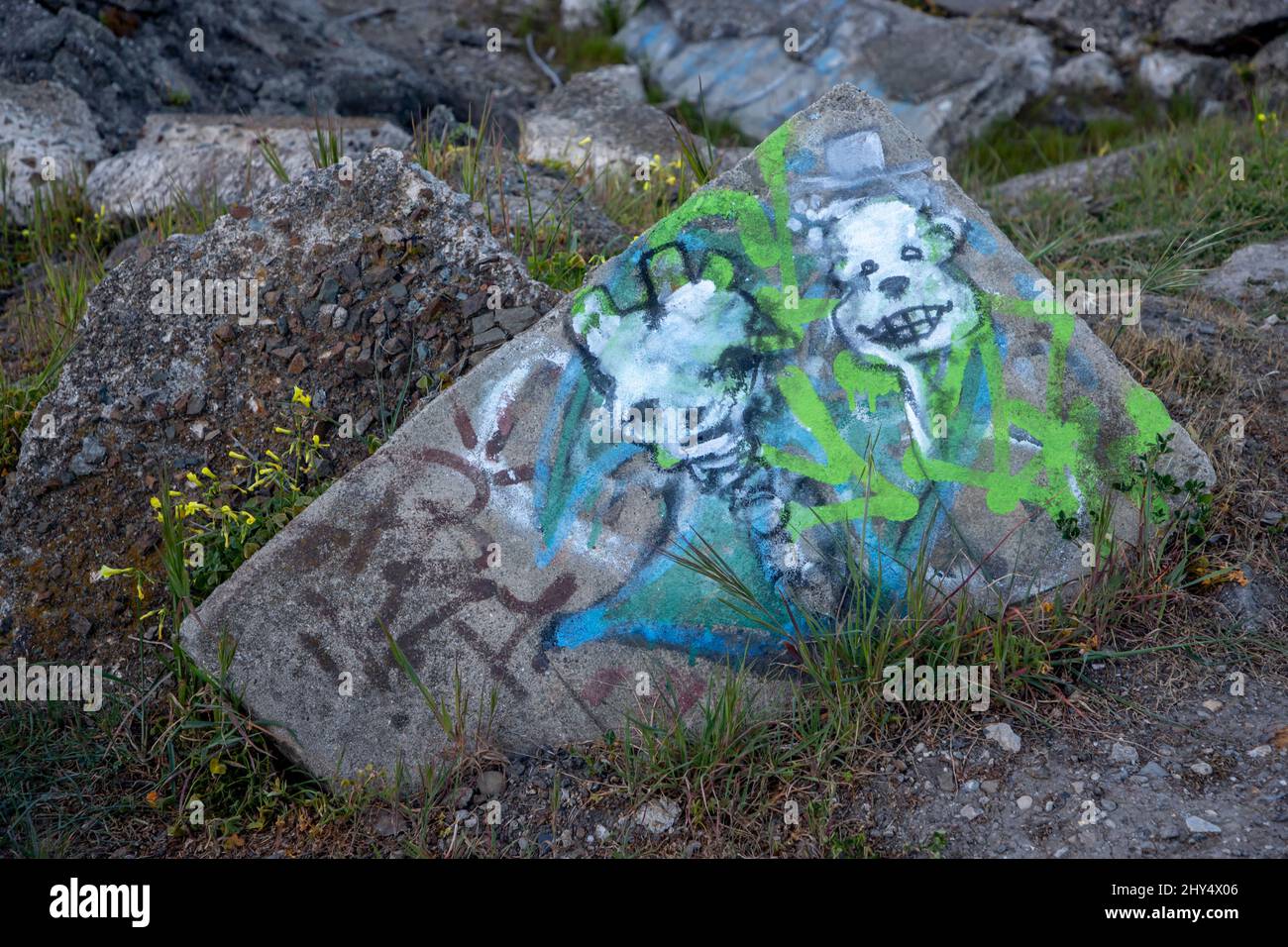 L'Albany Bulb est un parc riverain unique situé le long de la baie de San Francisco à Albany, en Californie. Connu pour sa petite plage, - Banque D'Images L'Albany Bulb est un parc riverain unique situé le long de la baie de San Francisco à Albany, en Californie. Connu pour sa petite plage, - Banque D'Images