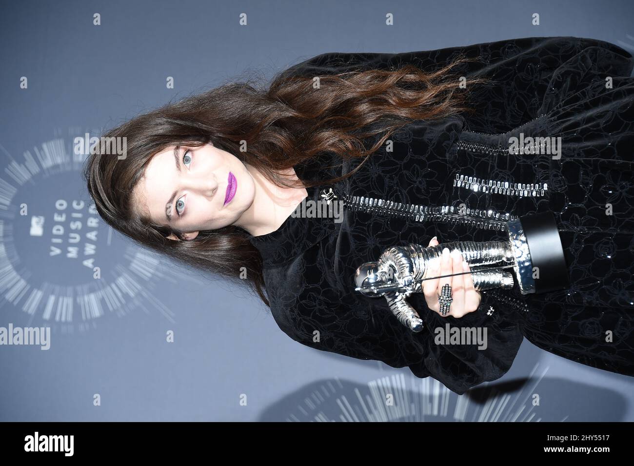 Lourde dans la salle de presse des MTV Video Music Awards 2014 qui se tiennent au Forum Banque D'Images