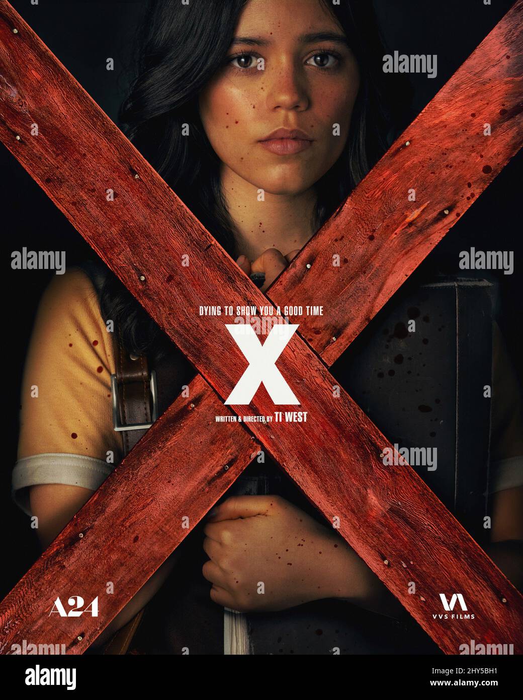 X, affiche de personnage, Jenna Ortega, 2022. © A24 / Courtesy Everett