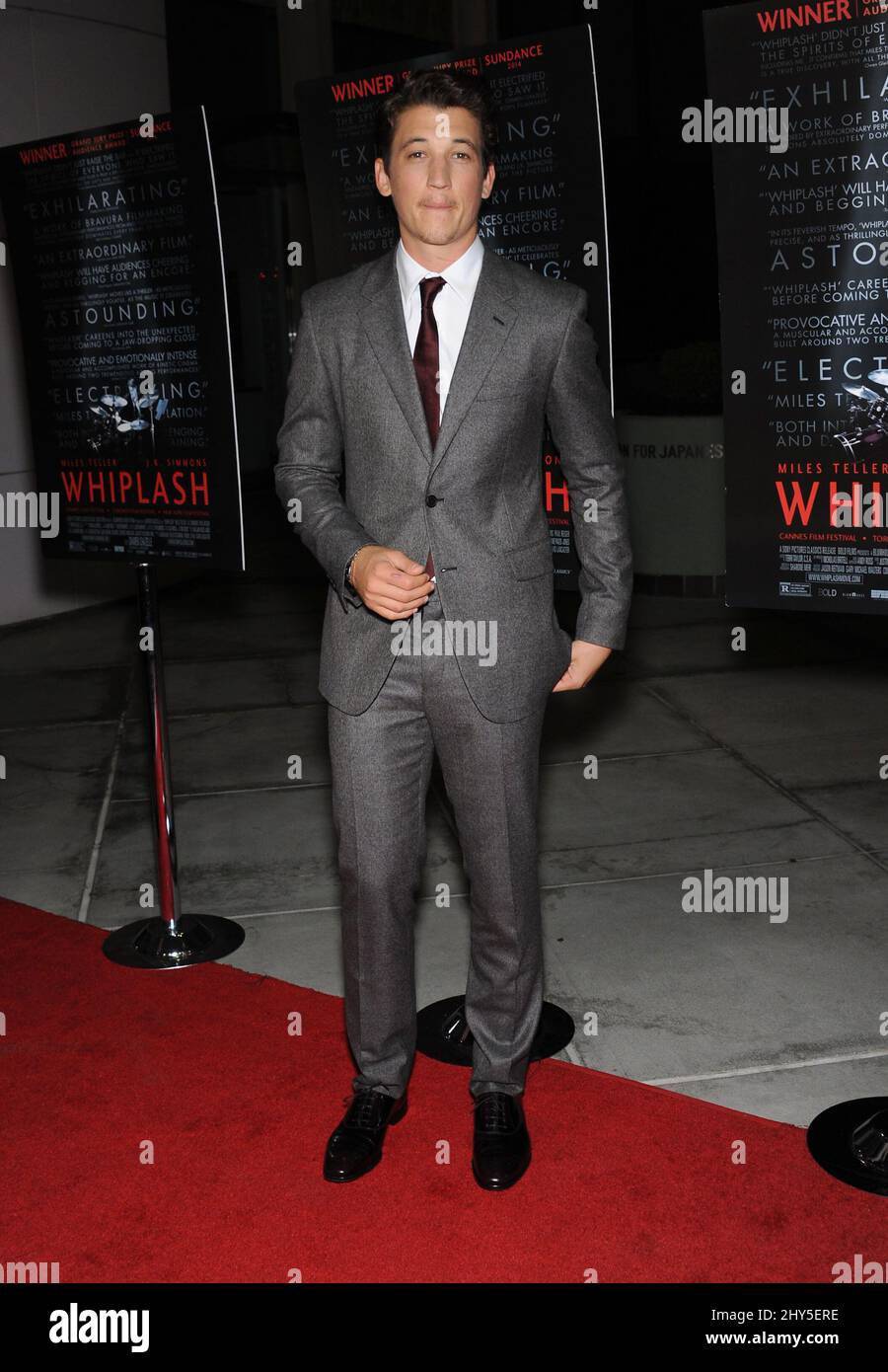 Miles Teller participe à la première de Whiplash à Los Angeles Banque D'Images