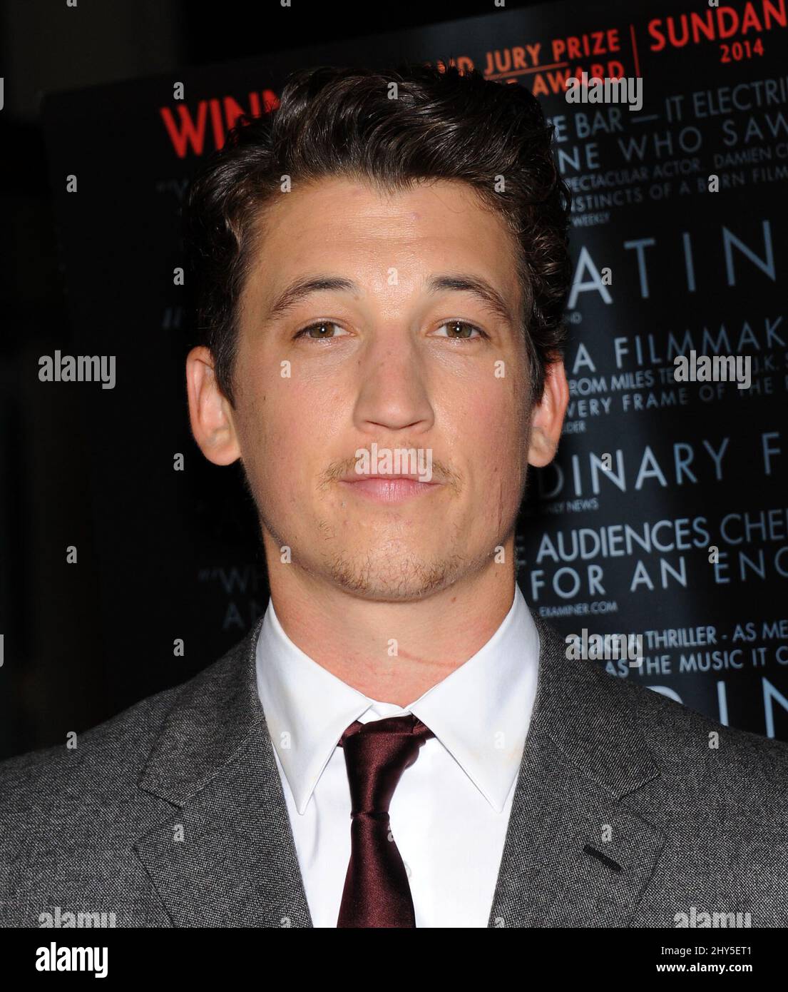 Miles Teller participe à la première de Whiplash à Los Angeles Banque D'Images