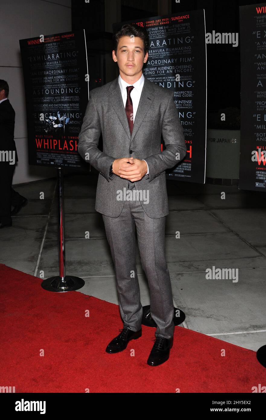 Miles Teller participe à la première de Whiplash à Los Angeles Banque D'Images