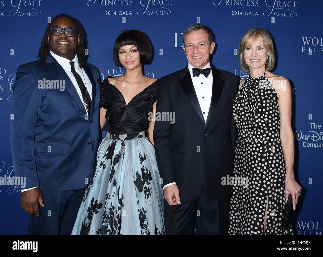 Kazembe Ajamu Coleman, Zendaya Coleman, Bob Iger, Willow Bay assiste au gala des prix Princess Grace 2014, Los Angeles, Californie. Banque D'Images