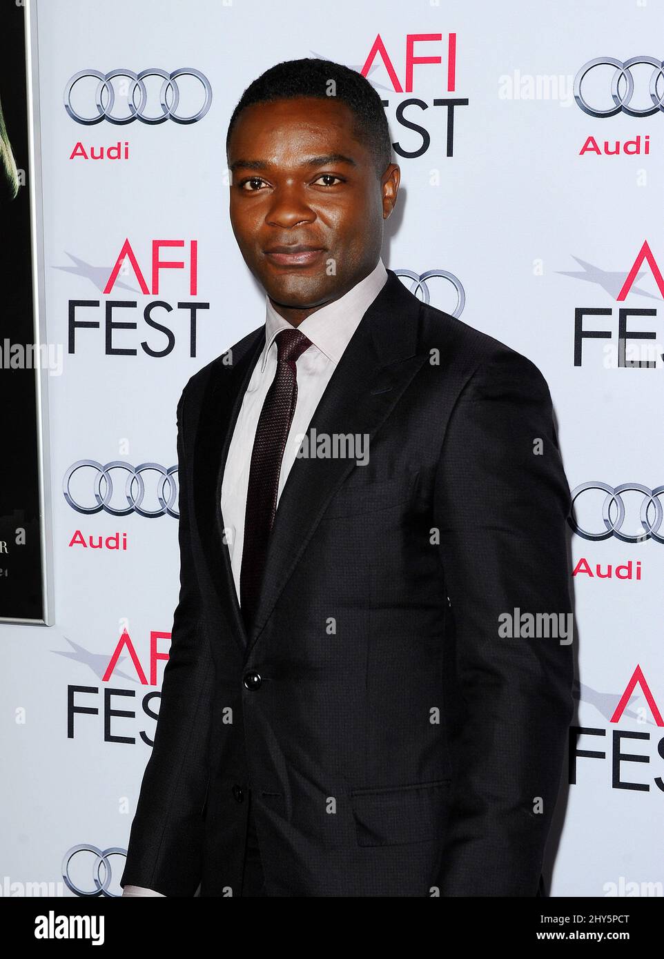 David Oyelowo arrive pour le festival 2014 de l'AFI - première mondiale « Une année la plus violente », au Dolby Theatre, en Californie. Banque D'Images