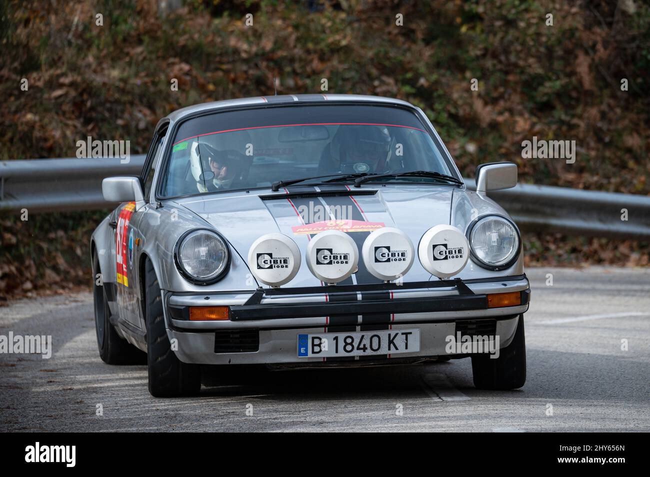 Édition 69th du rallye de la Costa Brava Porsche 911 SC Banque D'Images