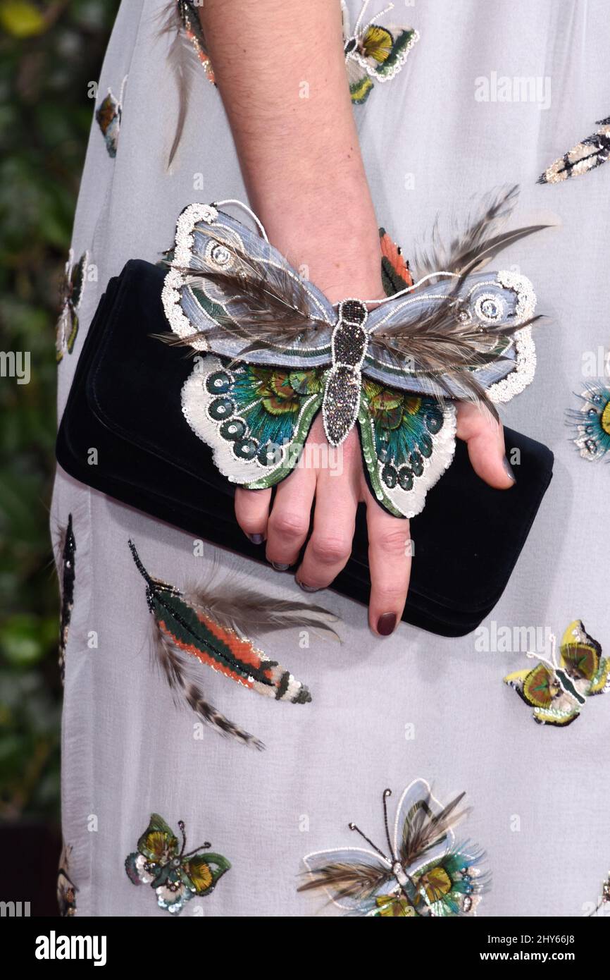 Keira Knightley arrive pour les Golden Globe Awards 72nd qui se tiennent à l'hôtel Beverly Hilton. Banque D'Images