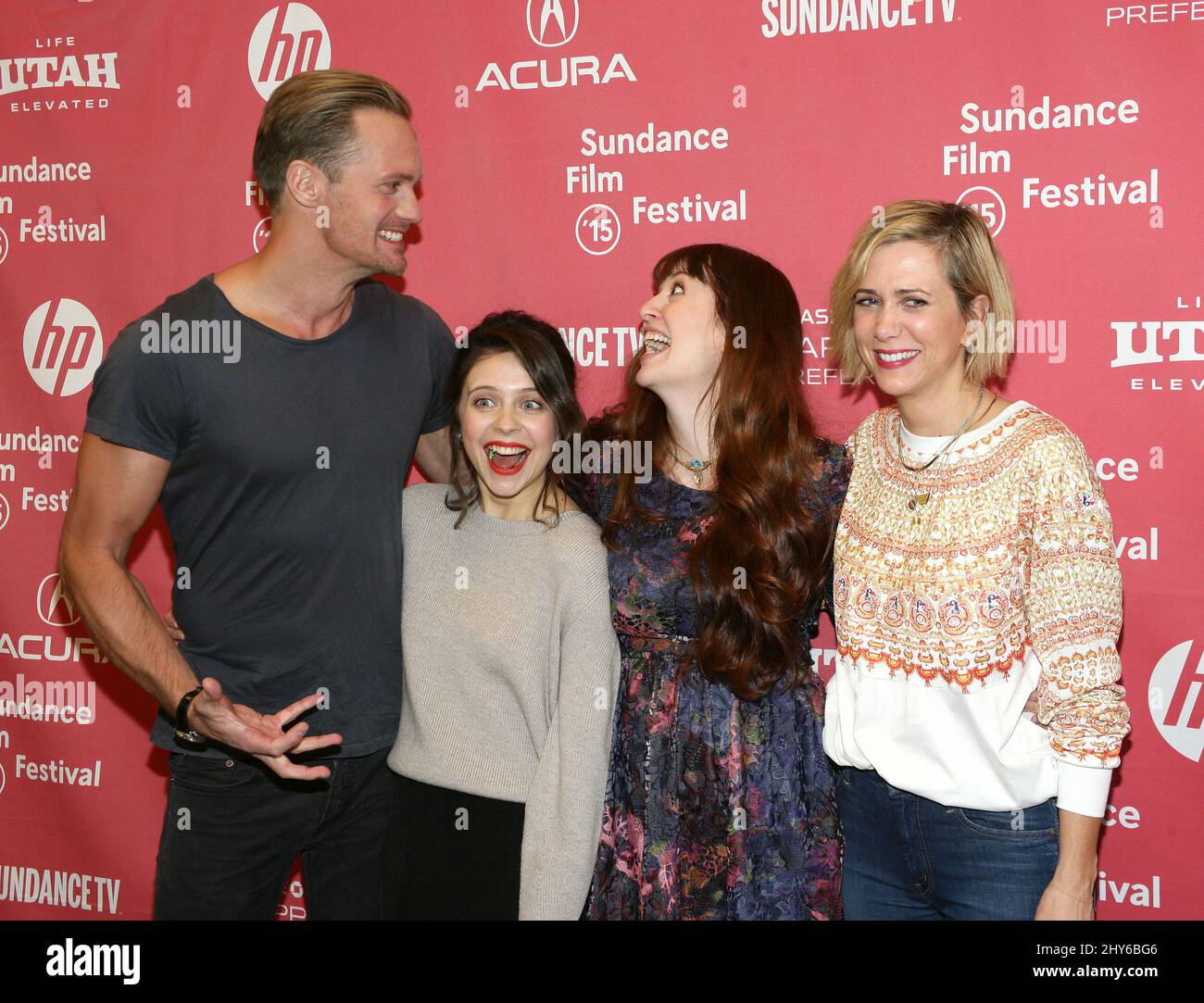 Alexander Skarsgard, Bel Powley, Marielle Heller et Kristen Wiig assistent au Sundance film Festival 2015 première du JOURNAL D'Une ADOLESCENTE tenue au théâtre Eccles Banque D'Images