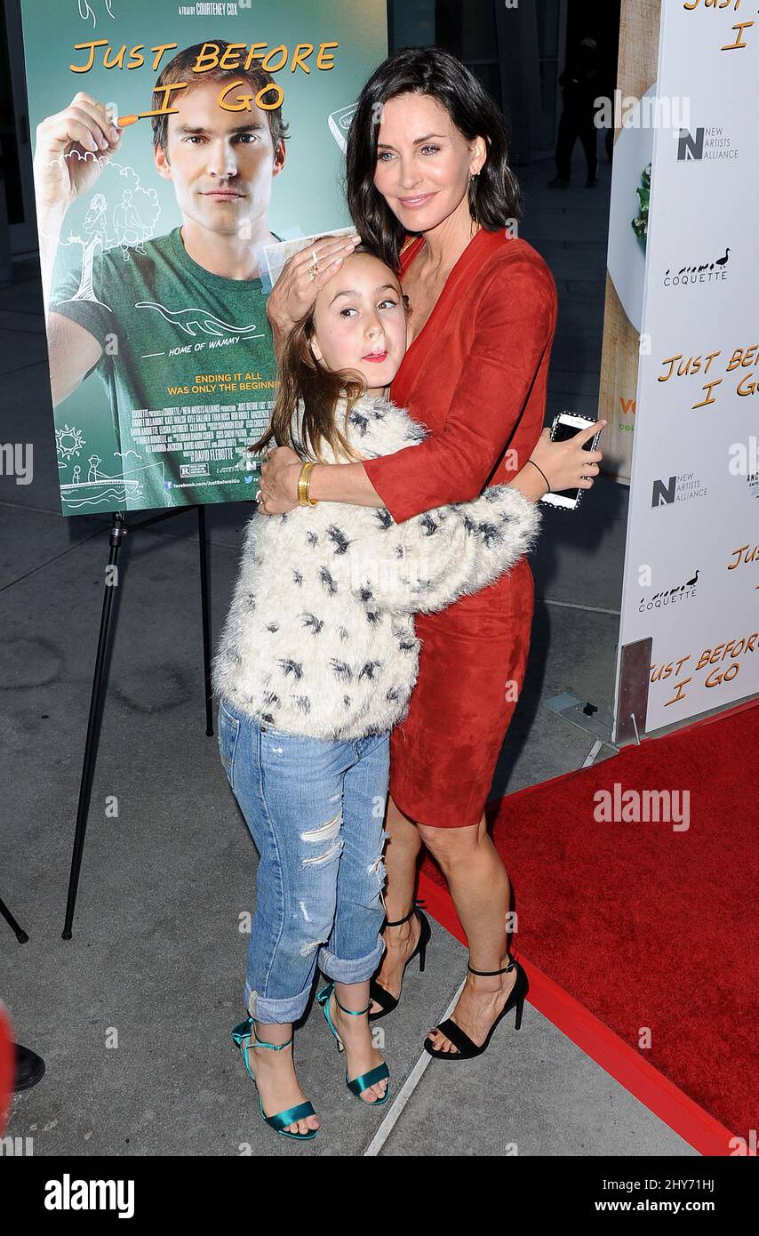 Courteney Cox, Coco Riley Arquette participant au screening spécial « juste avant mon départ » qui s'est tenu à ArcLight à Los Angeles, aux États-Unis. Banque D'Images