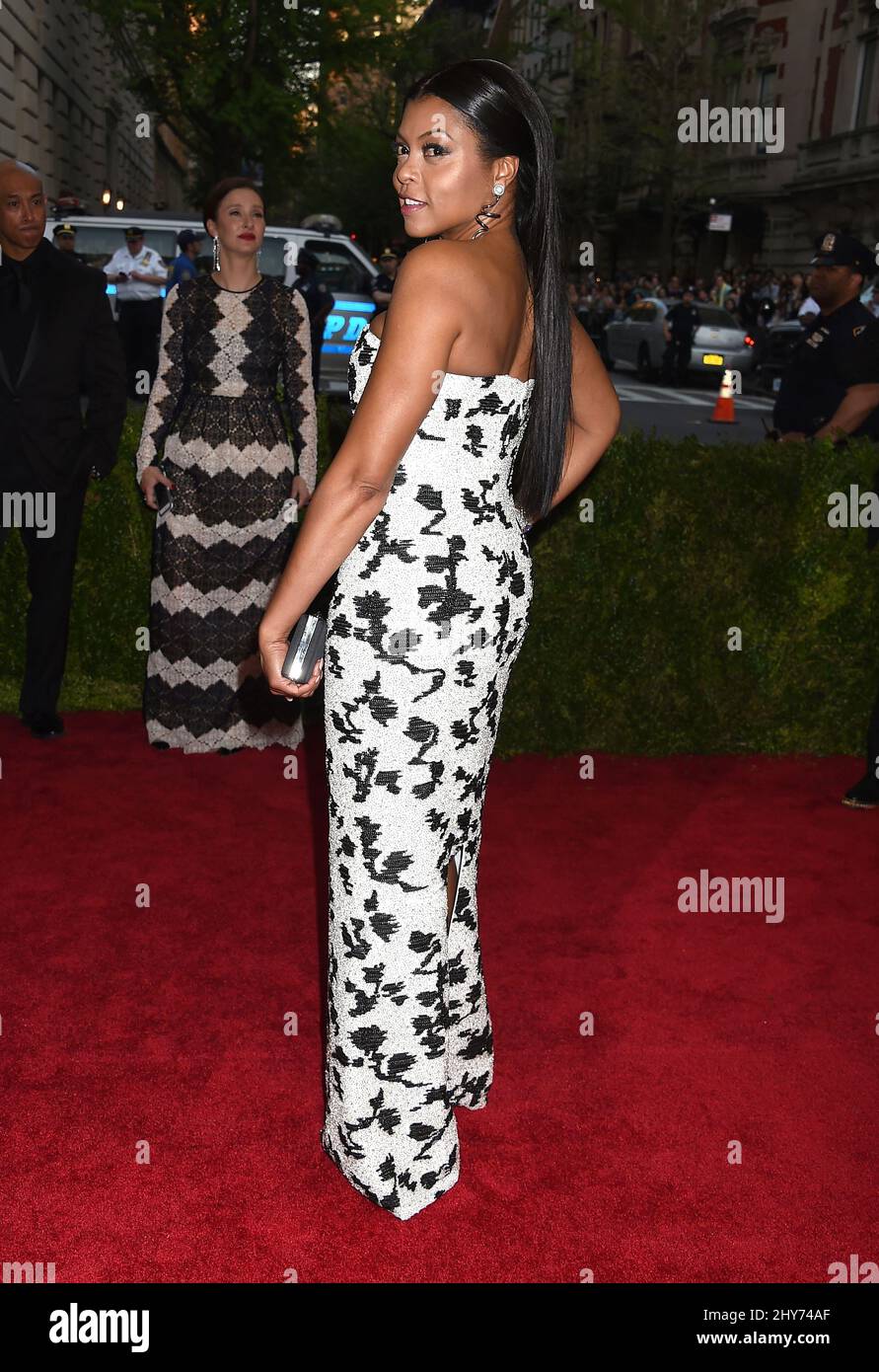 Taraji P. Henson participant au Metropolitan Museum of Art met Gala, à New York, États-Unis. Banque D'Images