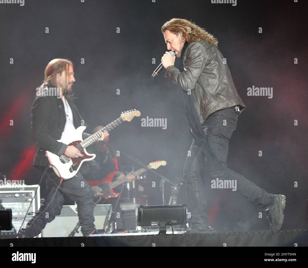 Fher Olvera de Mana se produire à Rock à Rio USA au MGM Resorts Festival Grounds le vendredi 8 mai 2015, à Las Vegas, Nevada. Banque D'Images