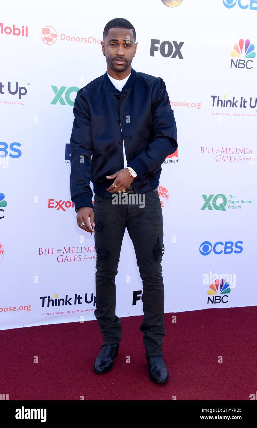 Big Sean participe à la diffusion en ligne « Think IT Up » pour les enseignants et les étudiants, organisée par la Entertainment Industry Foundation au Barker Hanger à Los Angeles, aux États-Unis. Banque D'Images