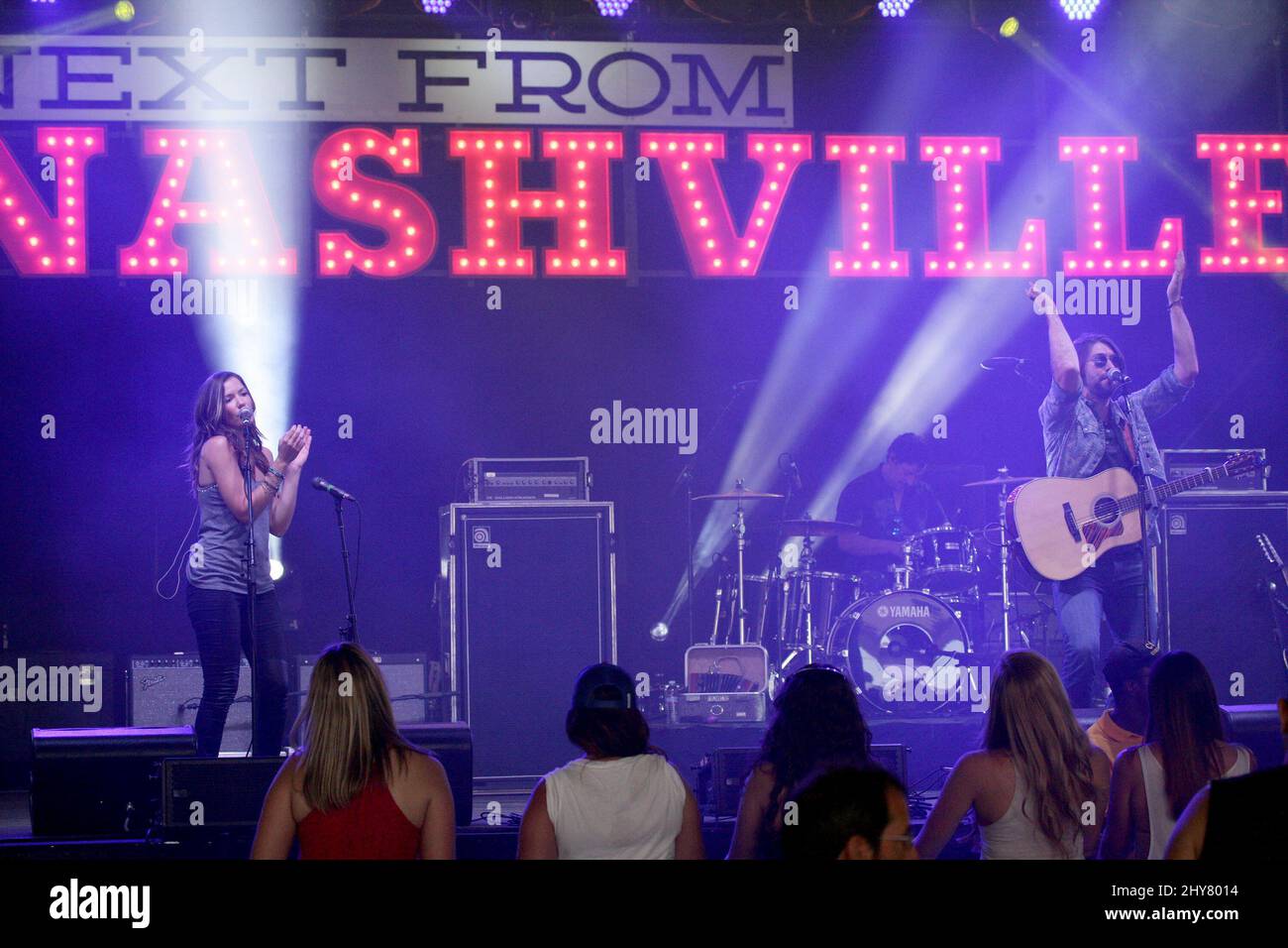 The Railers pendant la route 91 Harvest Country Music Festival 2015 qui s'est tenu au Las Vegas Resorts Village au Nevada. Banque D'Images