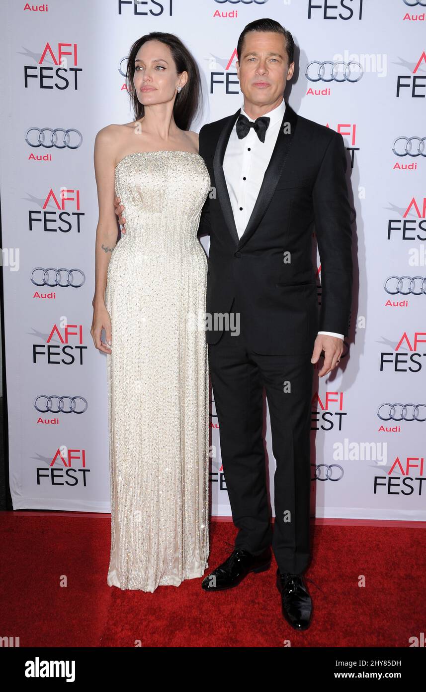 Angelina Jolie, Brad Pitt participant à la soirée d'ouverture de l'AFI FEST 2015 Gala première de 'by the Sea' qui s'est tenue aux théâtres chinois 6 de TCL à Los Angeles, États-Unis. Banque D'Images