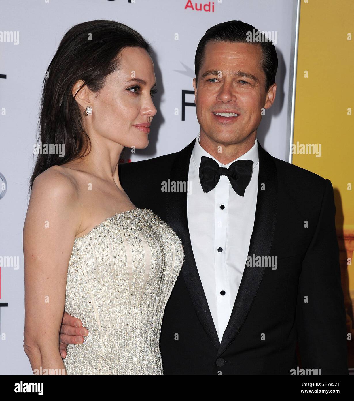 Angelina Jolie, Brad Pitt participant à la soirée d'ouverture de l'AFI FEST 2015 Gala première de 'by the Sea' qui s'est tenue aux théâtres chinois 6 de TCL à Los Angeles, États-Unis. Banque D'Images