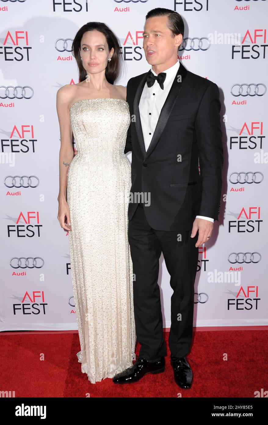 Angelina Jolie, Brad Pitt participant à la soirée d'ouverture de l'AFI FEST 2015 Gala première de 'by the Sea' qui s'est tenue aux théâtres chinois 6 de TCL à Los Angeles, États-Unis. Banque D'Images