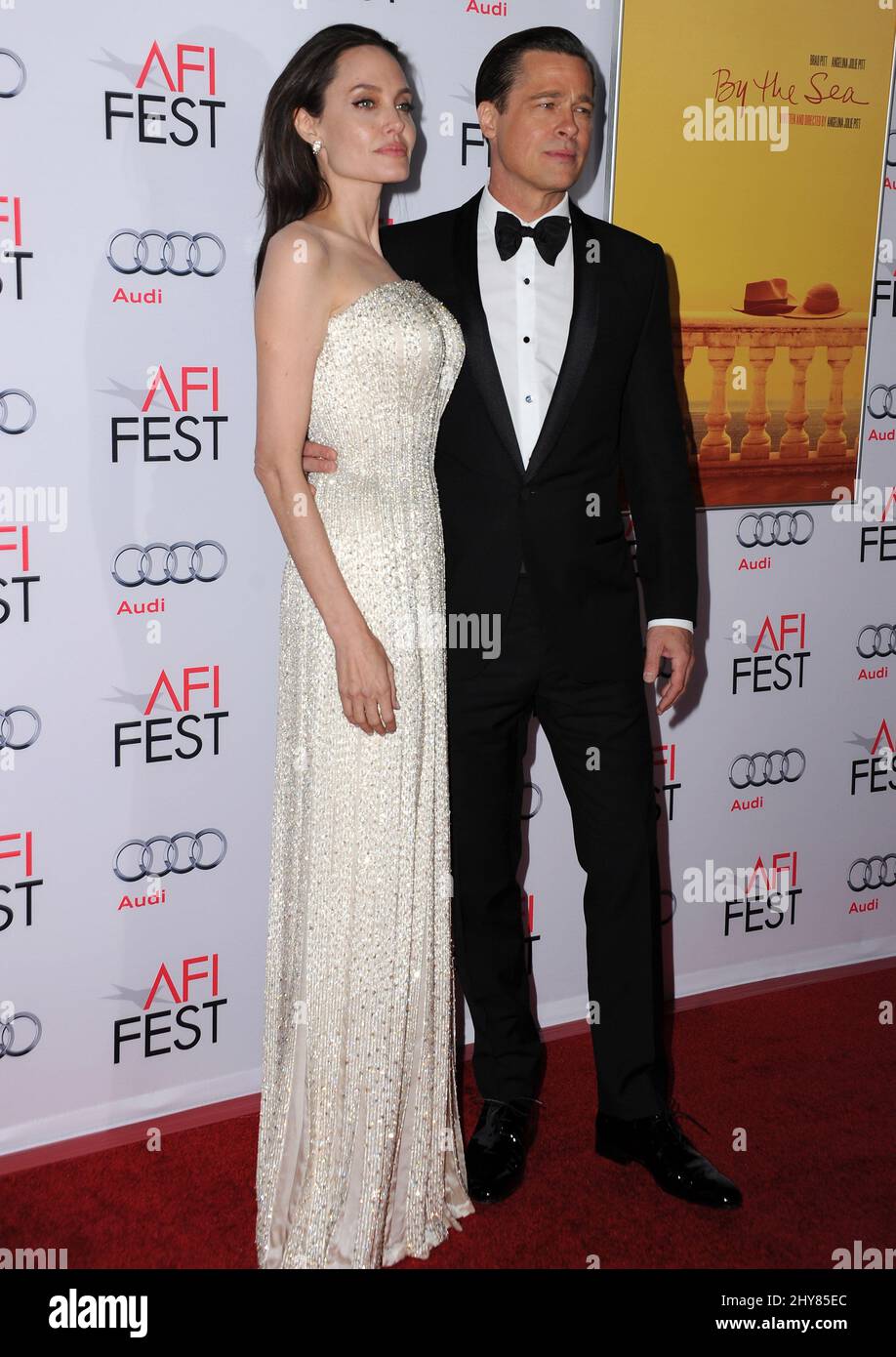 Angelina Jolie, Brad Pitt participant à la soirée d'ouverture de l'AFI FEST 2015 Gala première de 'by the Sea' qui s'est tenue aux théâtres chinois 6 de TCL à Los Angeles, États-Unis. Banque D'Images