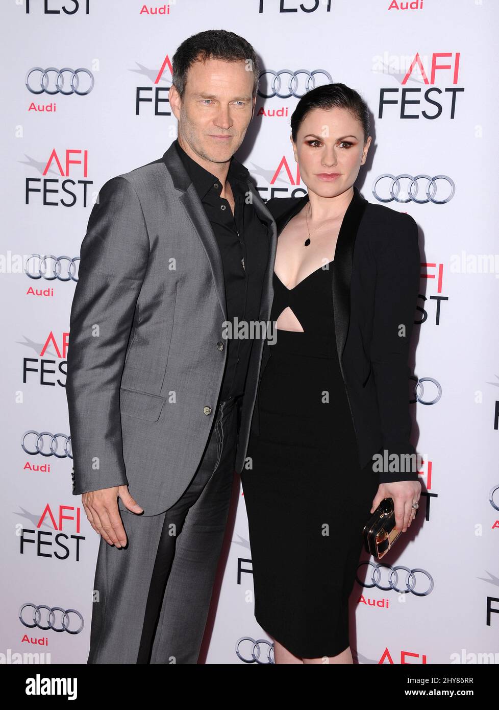 Stephen Moyer, Anna Paquin AFI FEST 2015 première de 'commotion' au TCL Chinese Theatre Banque D'Images