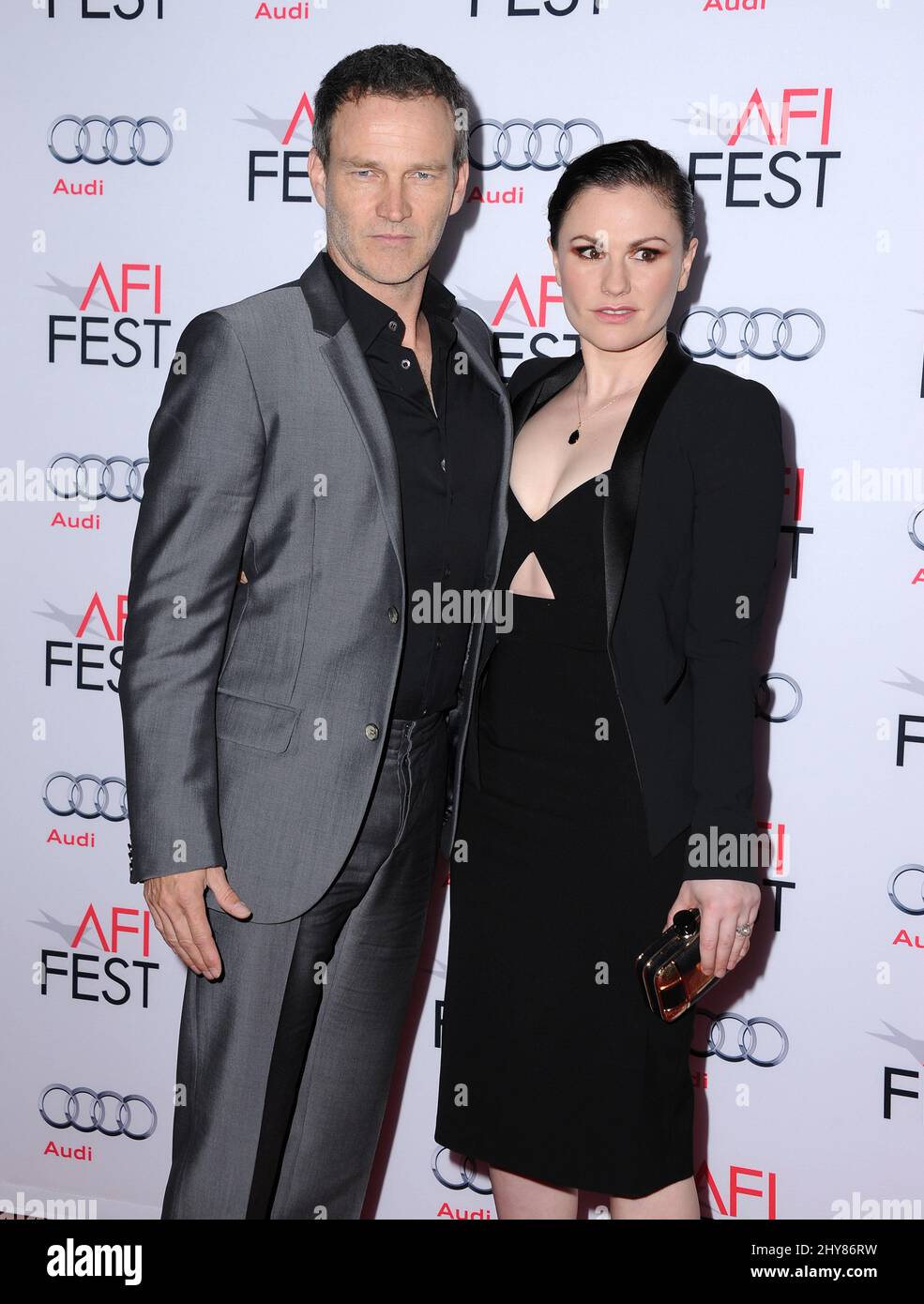 Stephen Moyer, Anna Paquin AFI FEST 2015 première de 'commotion' au TCL Chinese Theatre Banque D'Images