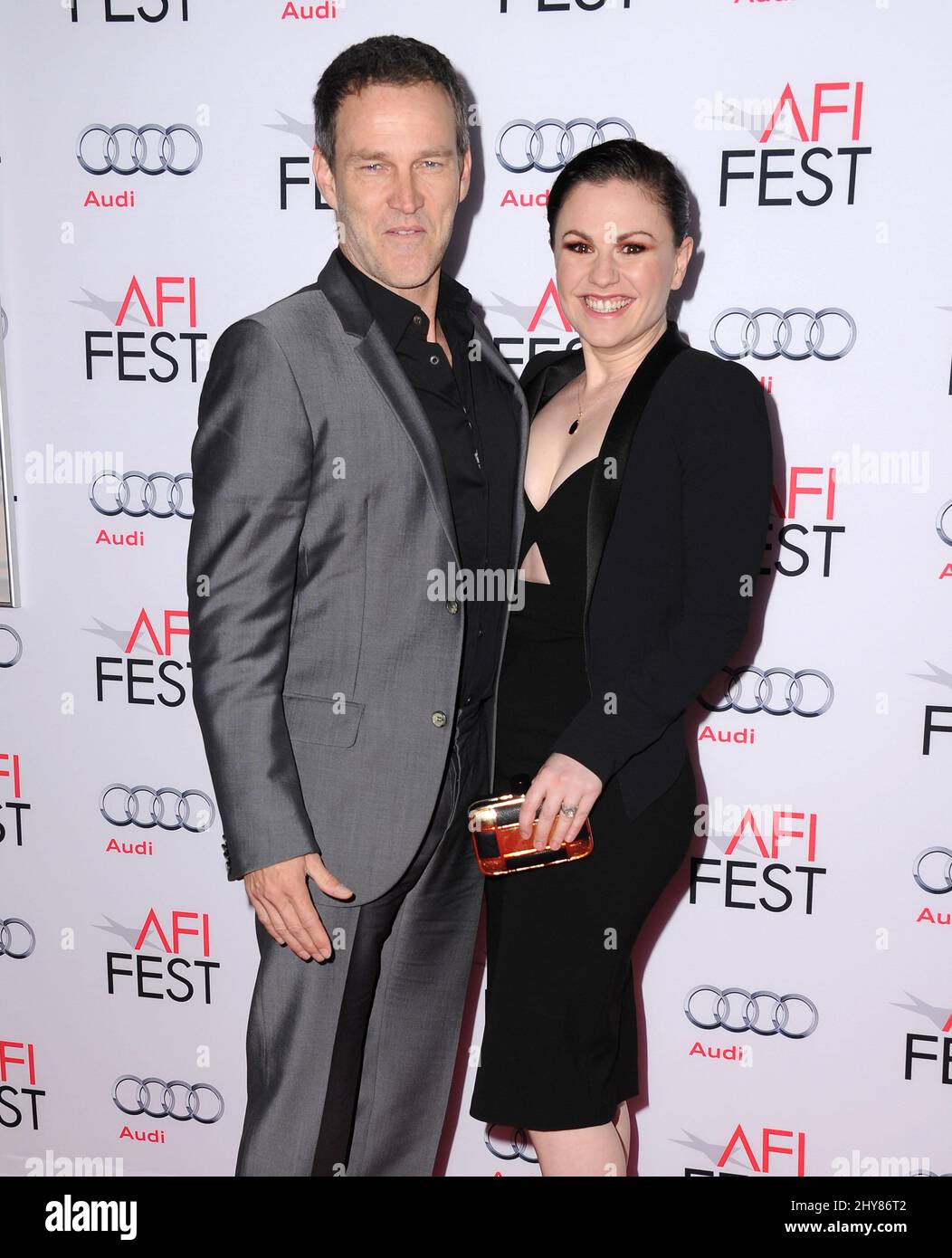 Stephen Moyer, Anna Paquin AFI FEST 2015 première de 'commotion' au TCL Chinese Theatre Banque D'Images